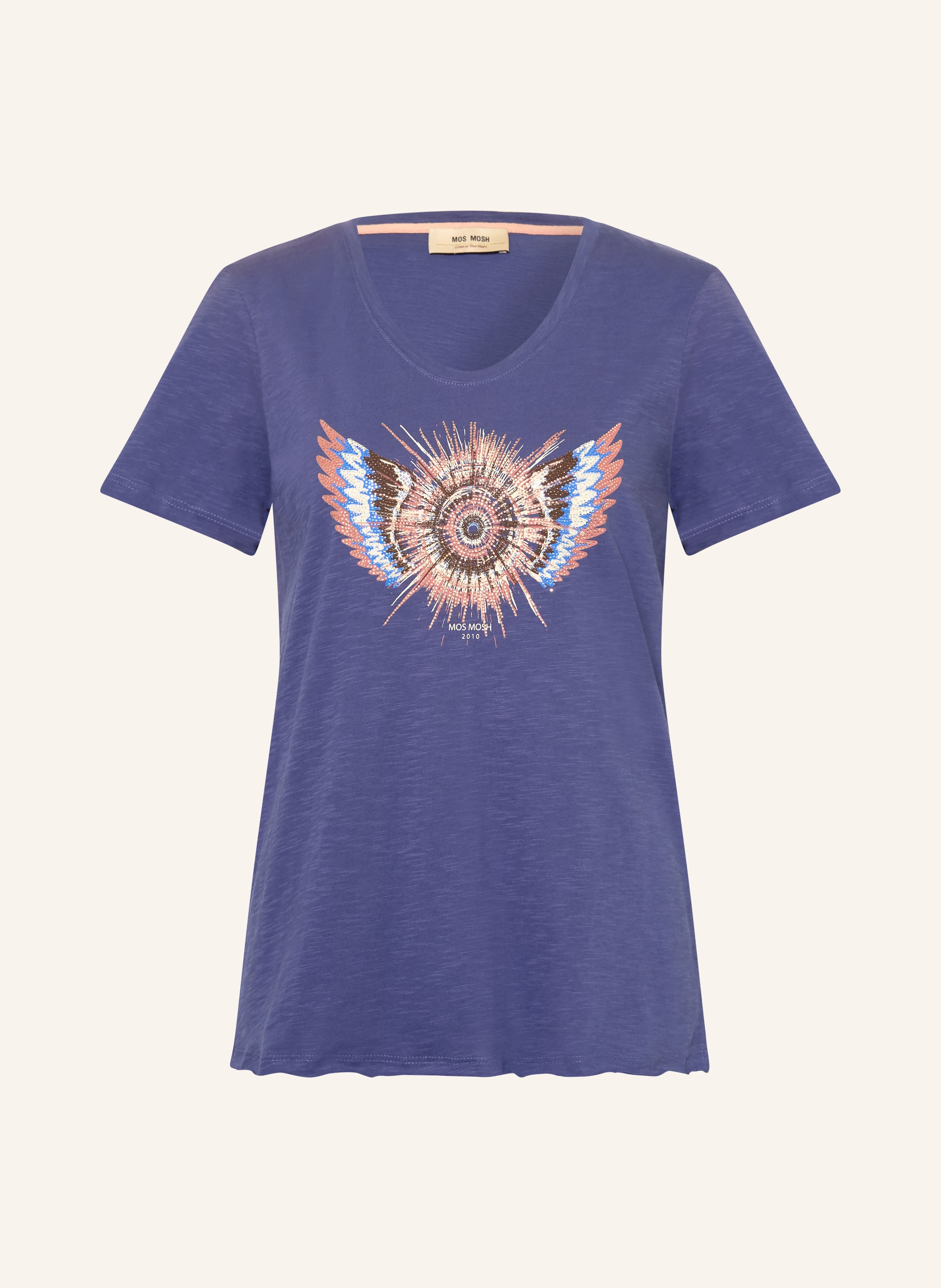 Mos Mosh T-Shirt Mmromi Mit Schmucksteinen blau