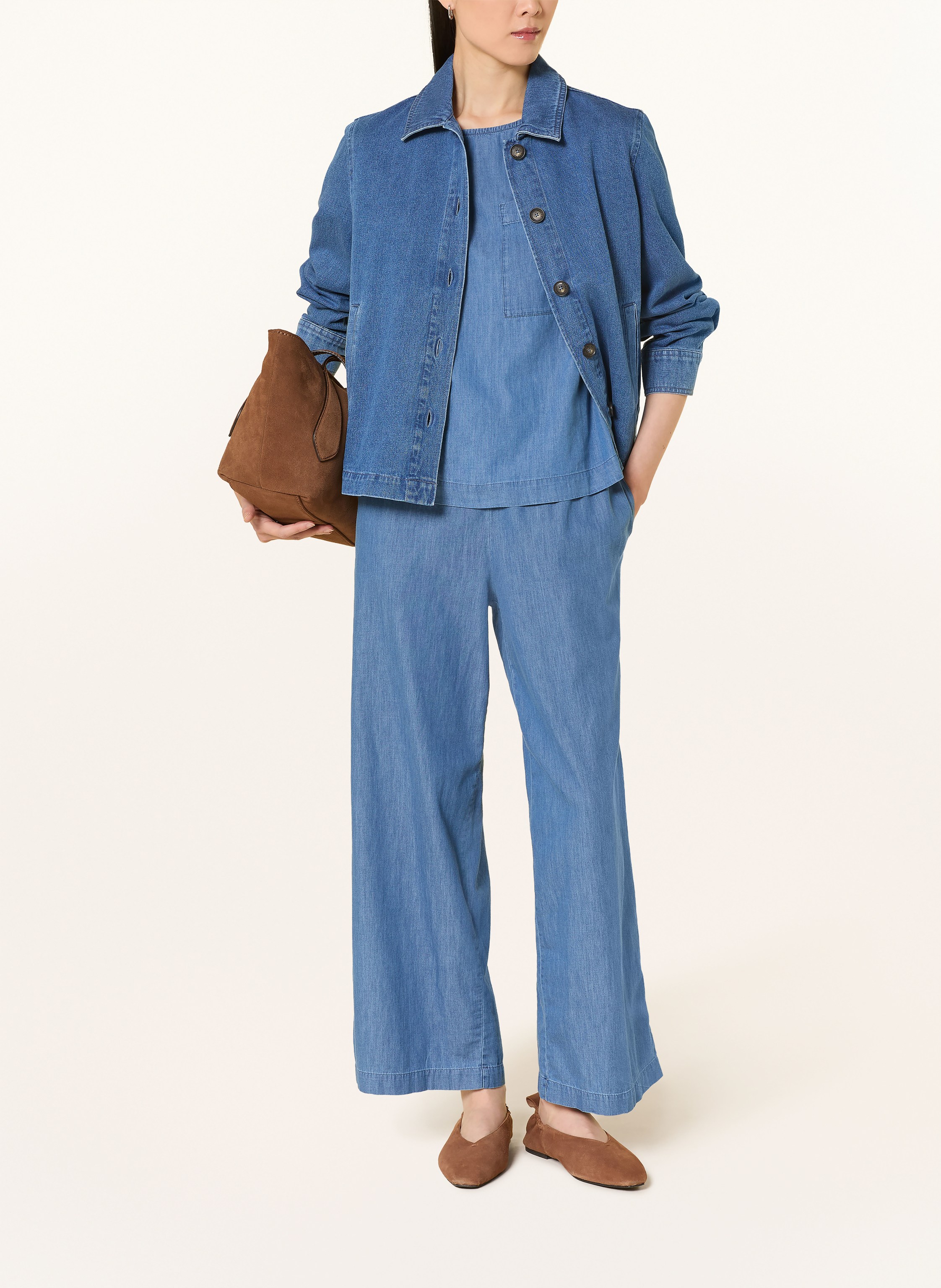 Thumbnail - Maerz Muenchen Blusenshirt In Jeansoptik blau