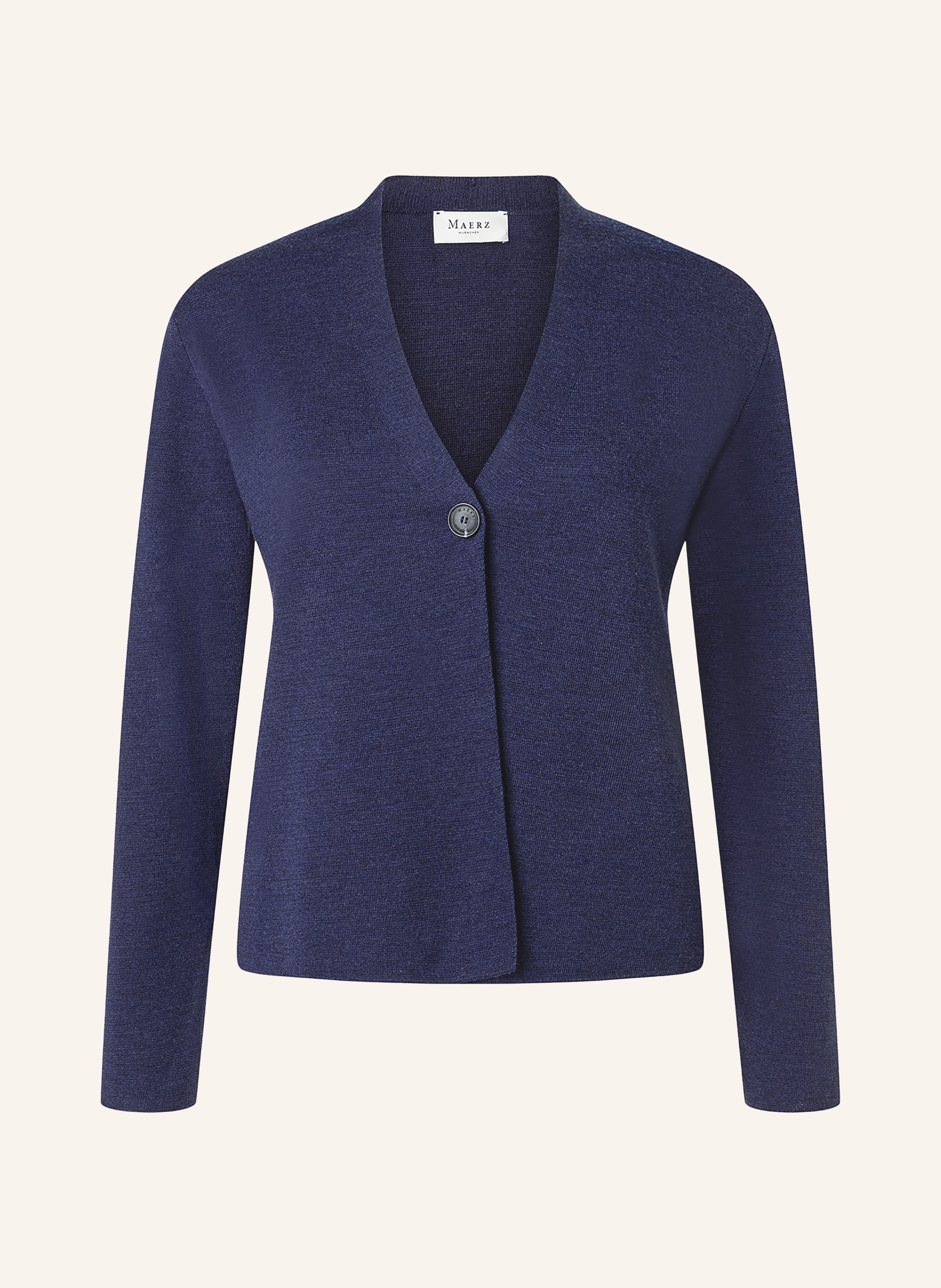 Maerz Muenchen Strickjacke Aus Merinowolle blau