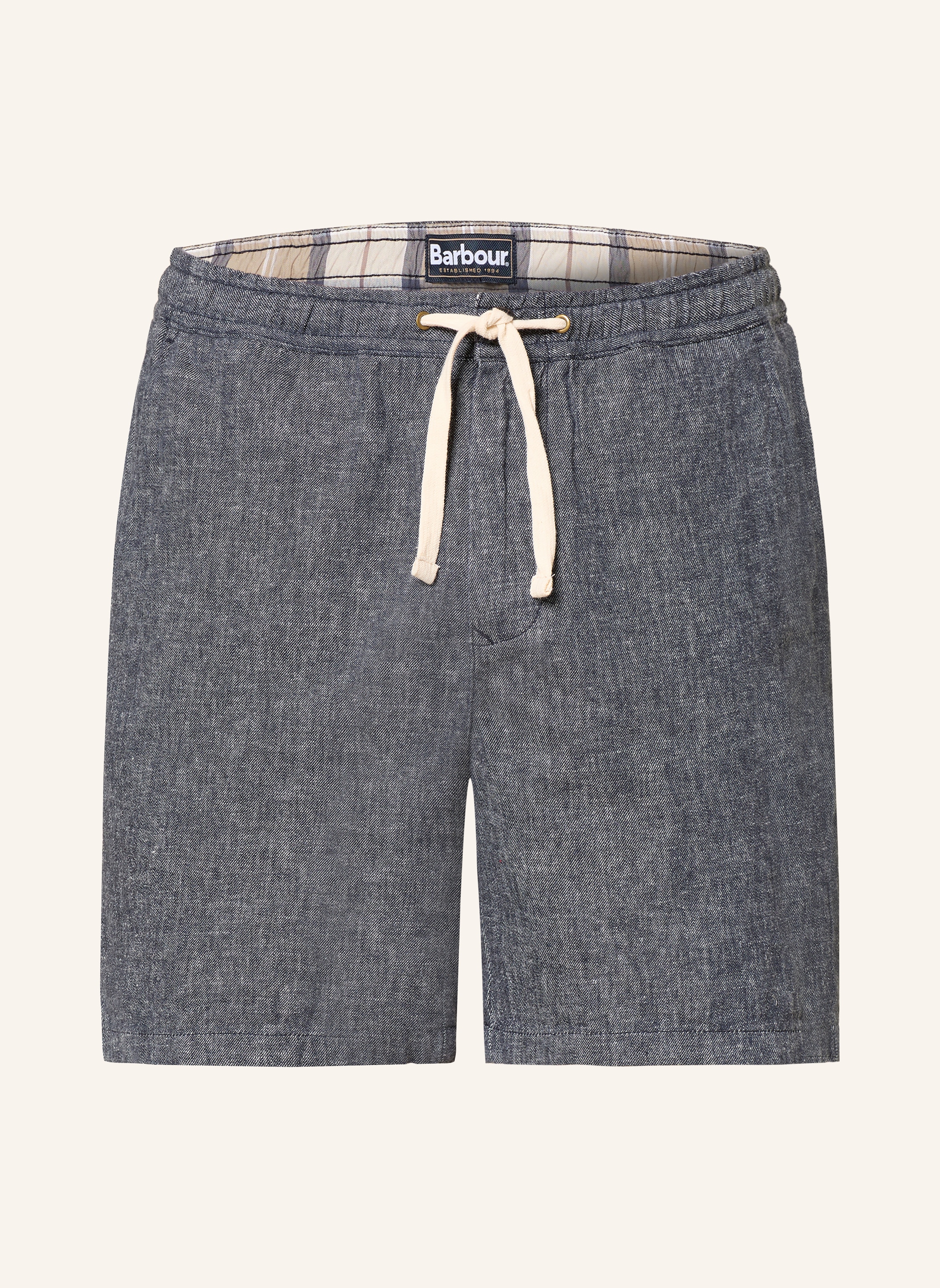 Barbour Shorts Stillwater Mit Leinen blau