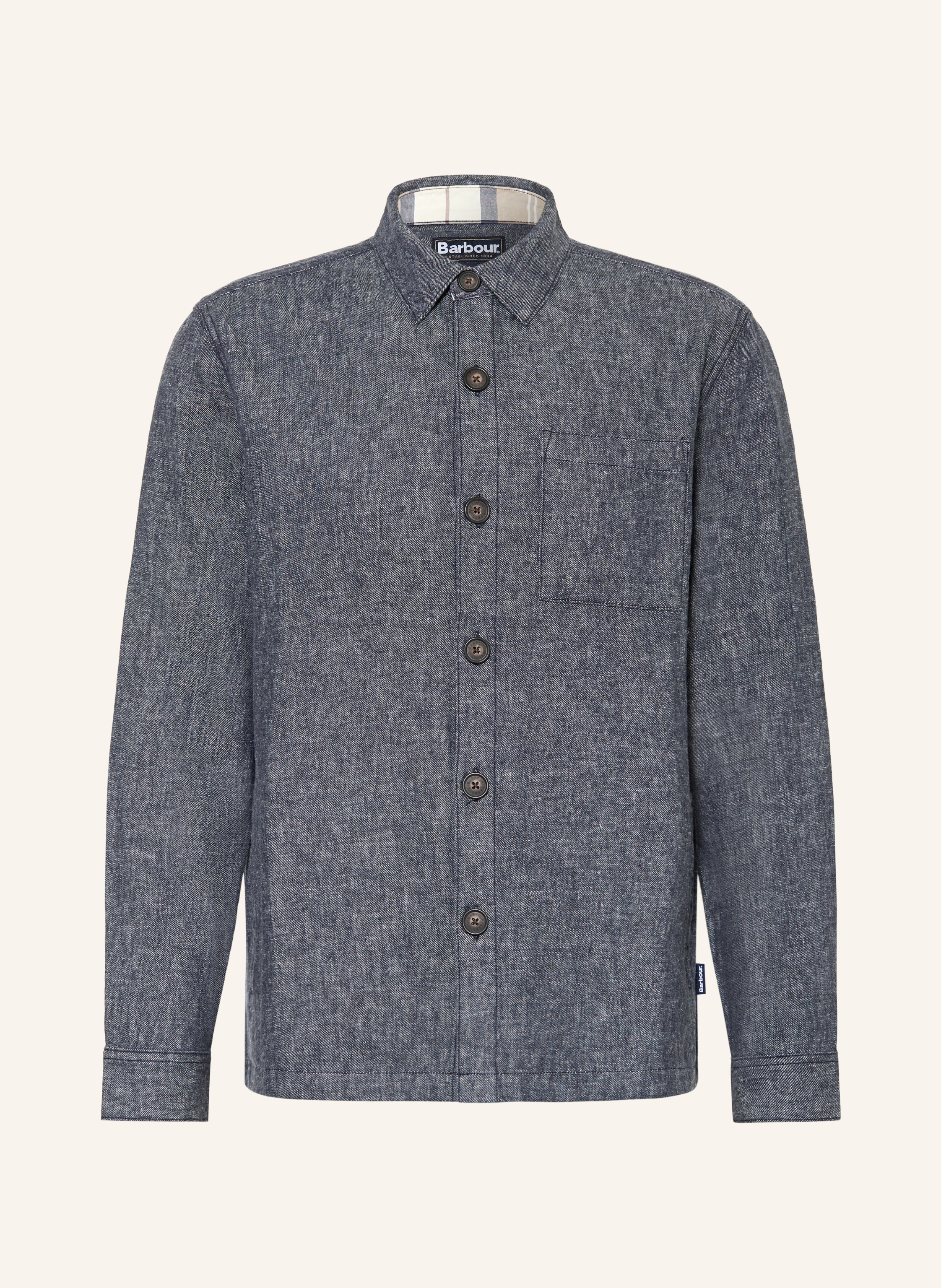 Barbour Overshirt Stillwater Mit Leinen blau