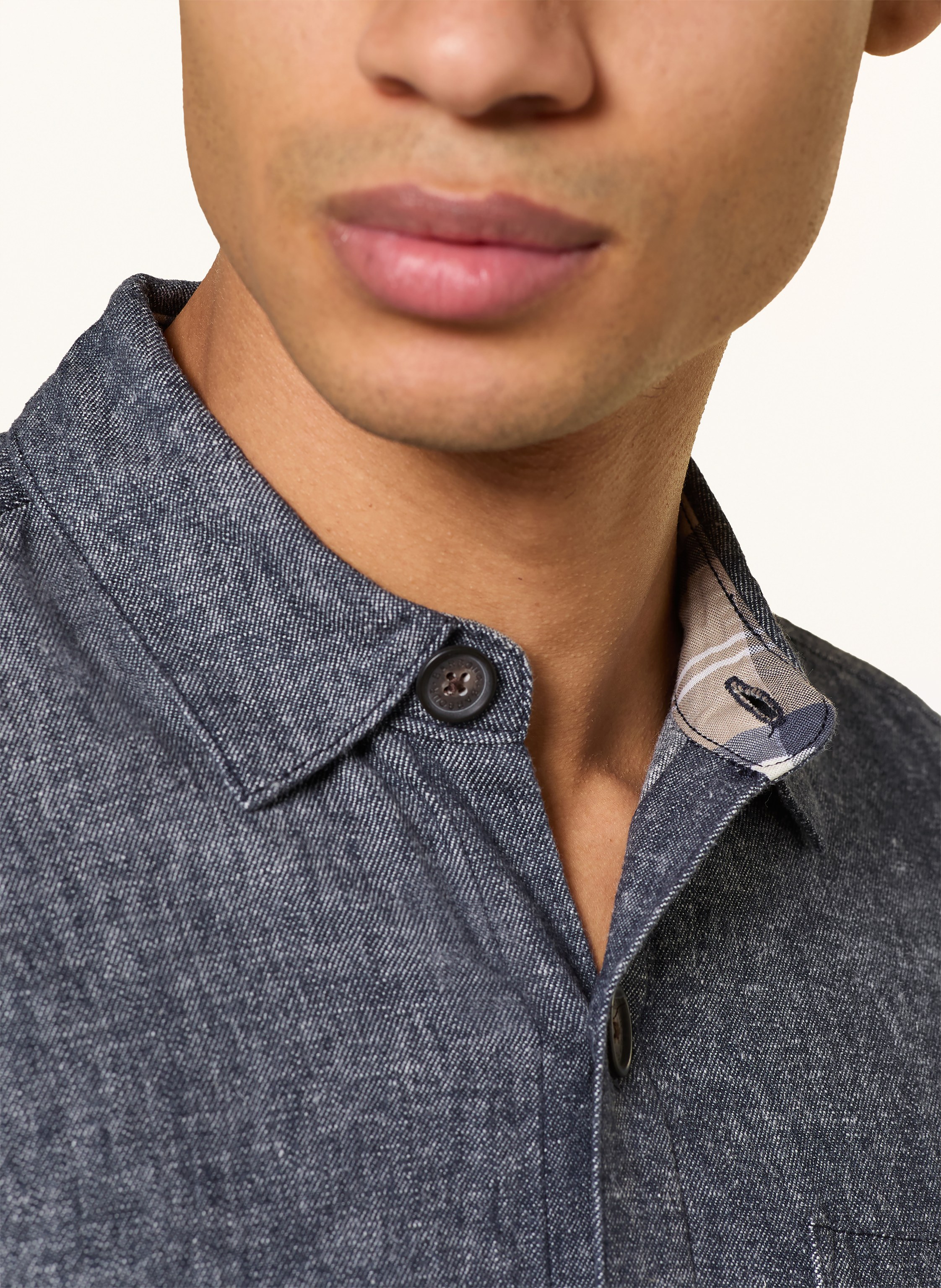 Thumbnail - Barbour Overshirt Stillwater Mit Leinen blau