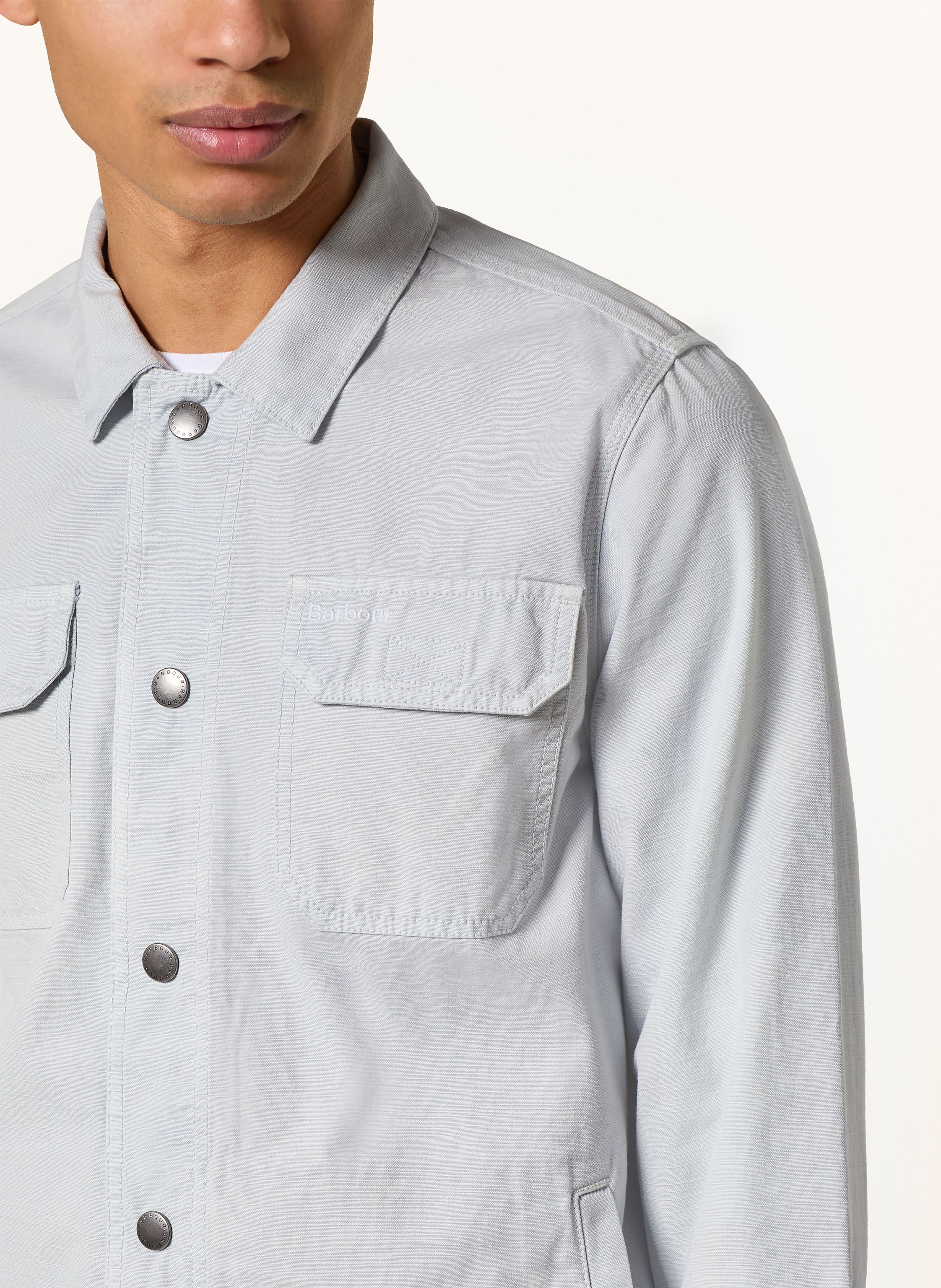 Thumbnail - Barbour Overshirt Draftmen blau
