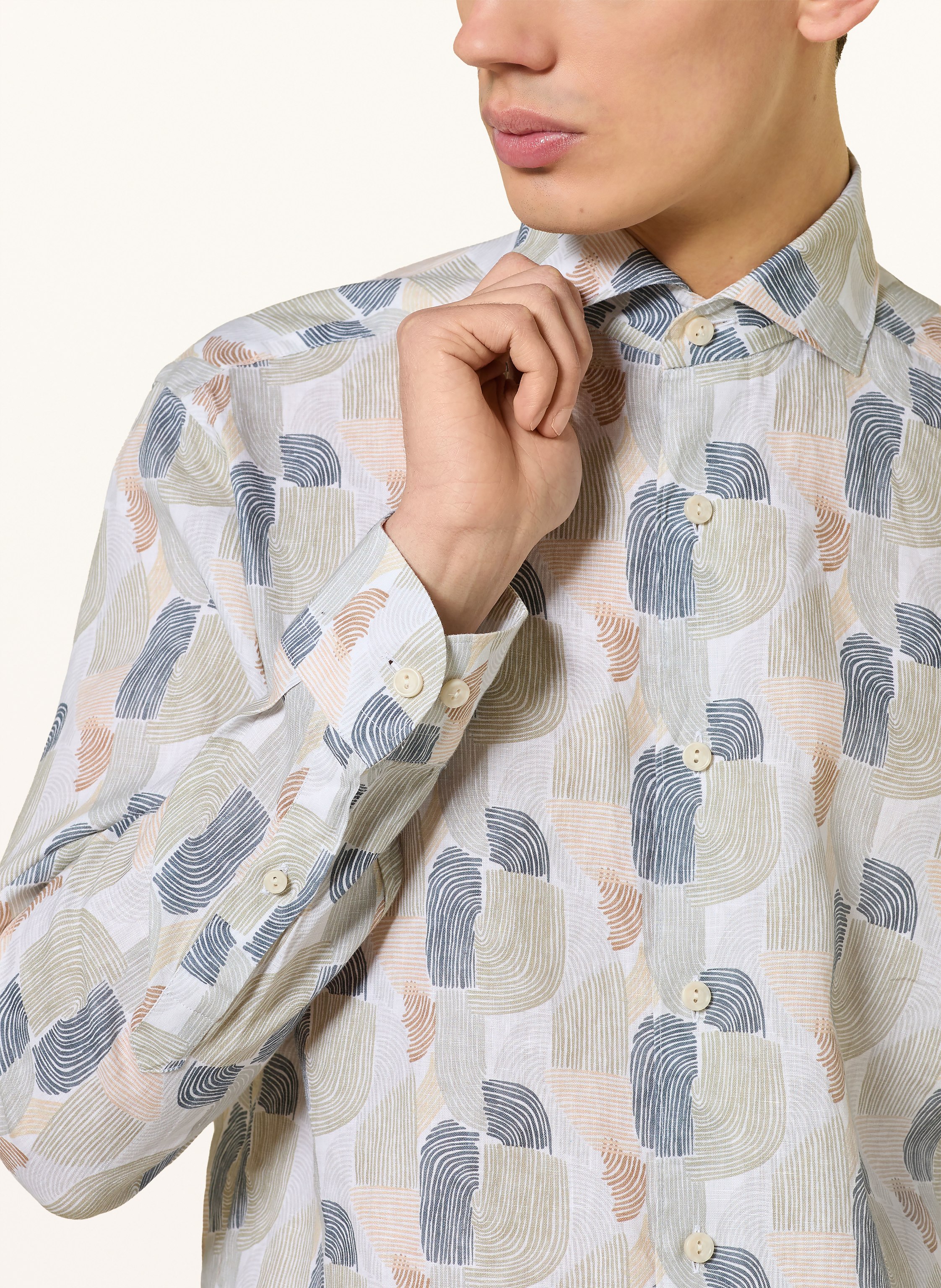 Thumbnail - Eton Leinenhemd Casual Fit beige