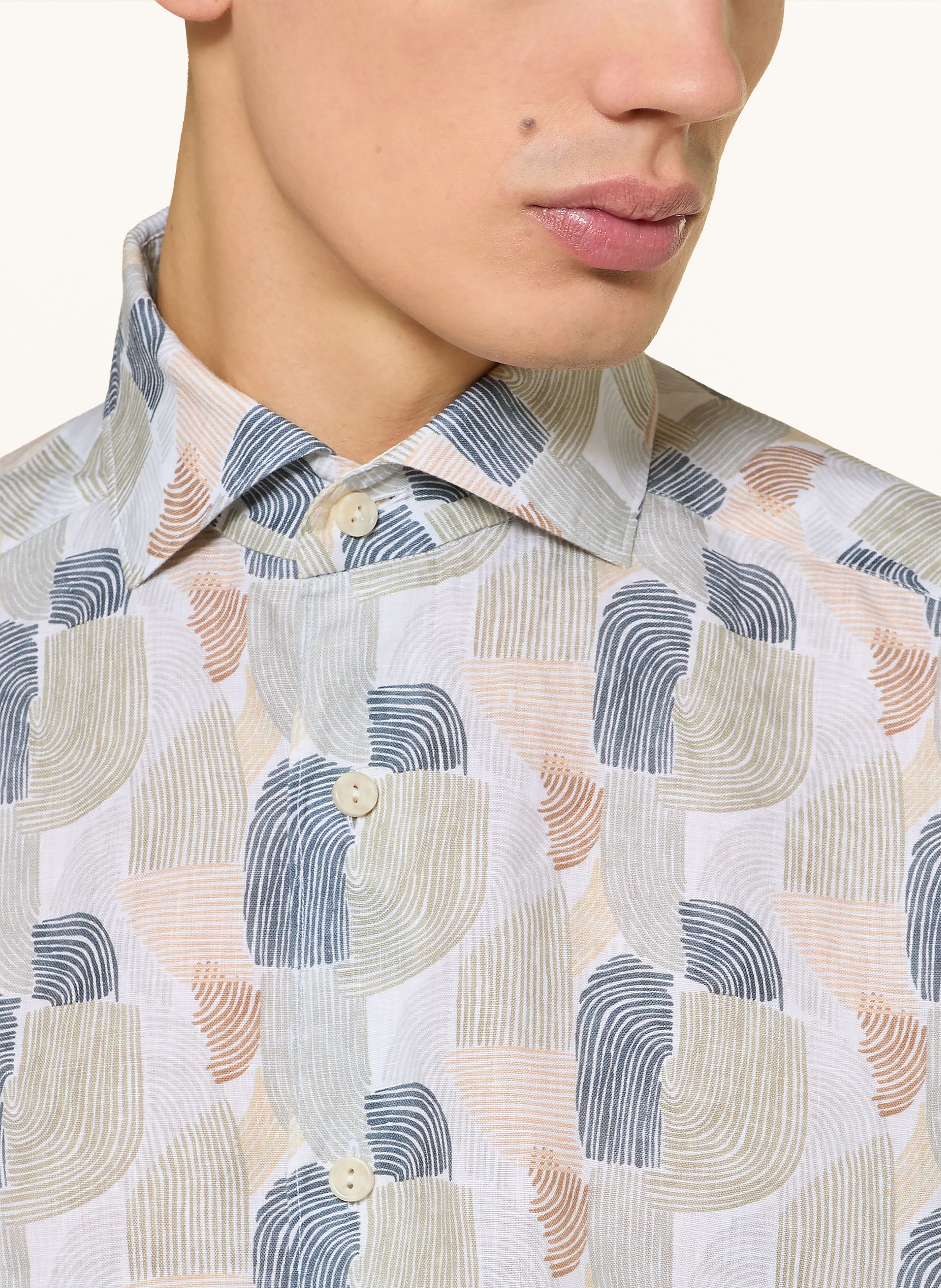 Thumbnail - Eton Leinenhemd Casual Fit beige