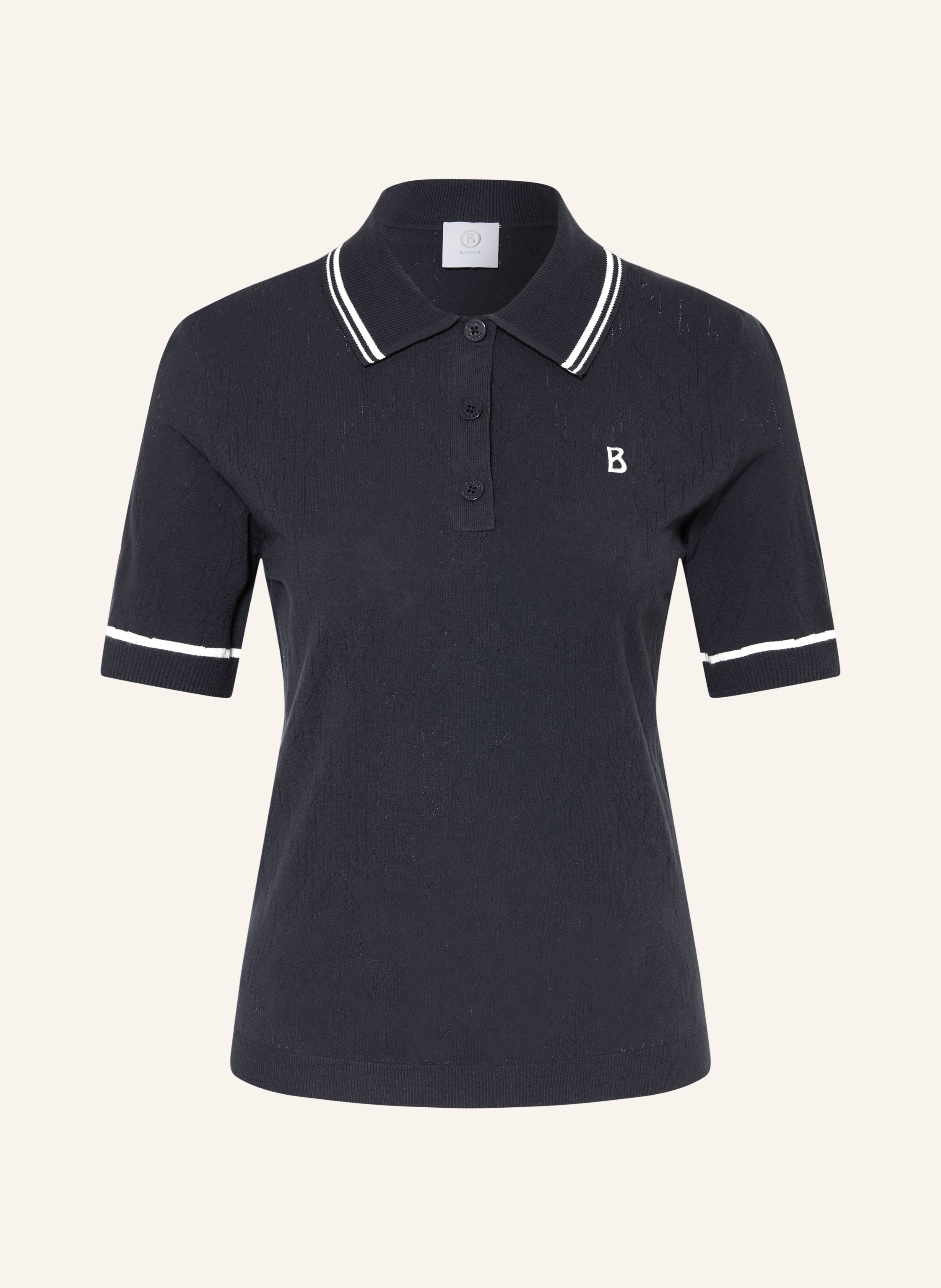 Bogner Strick-Poloshirt Mandy blau