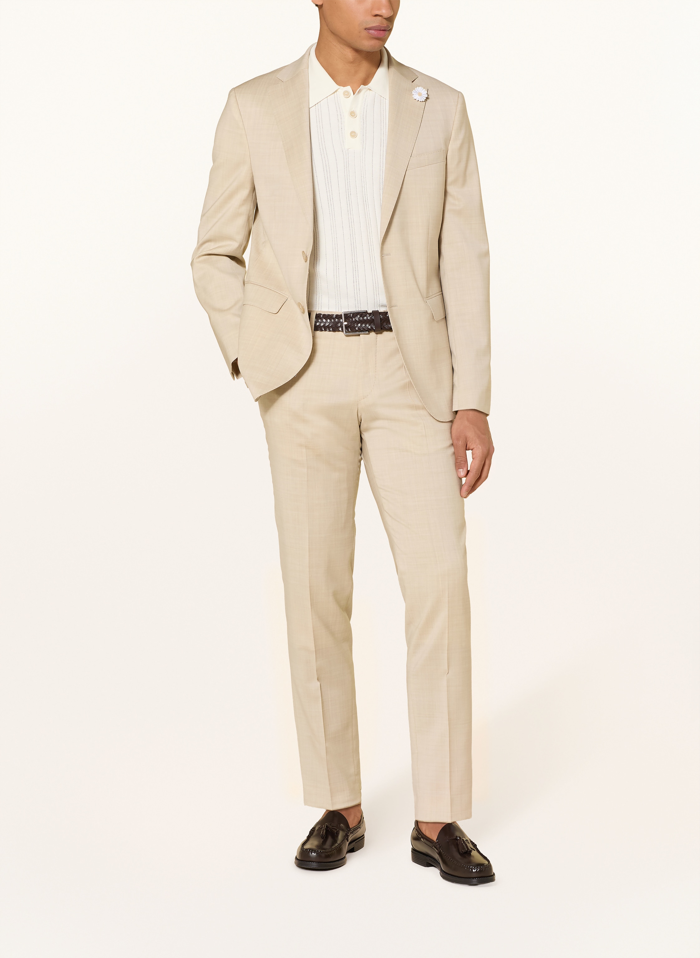 Thumbnail - Baldessarini Strick-Poloshirt weiss