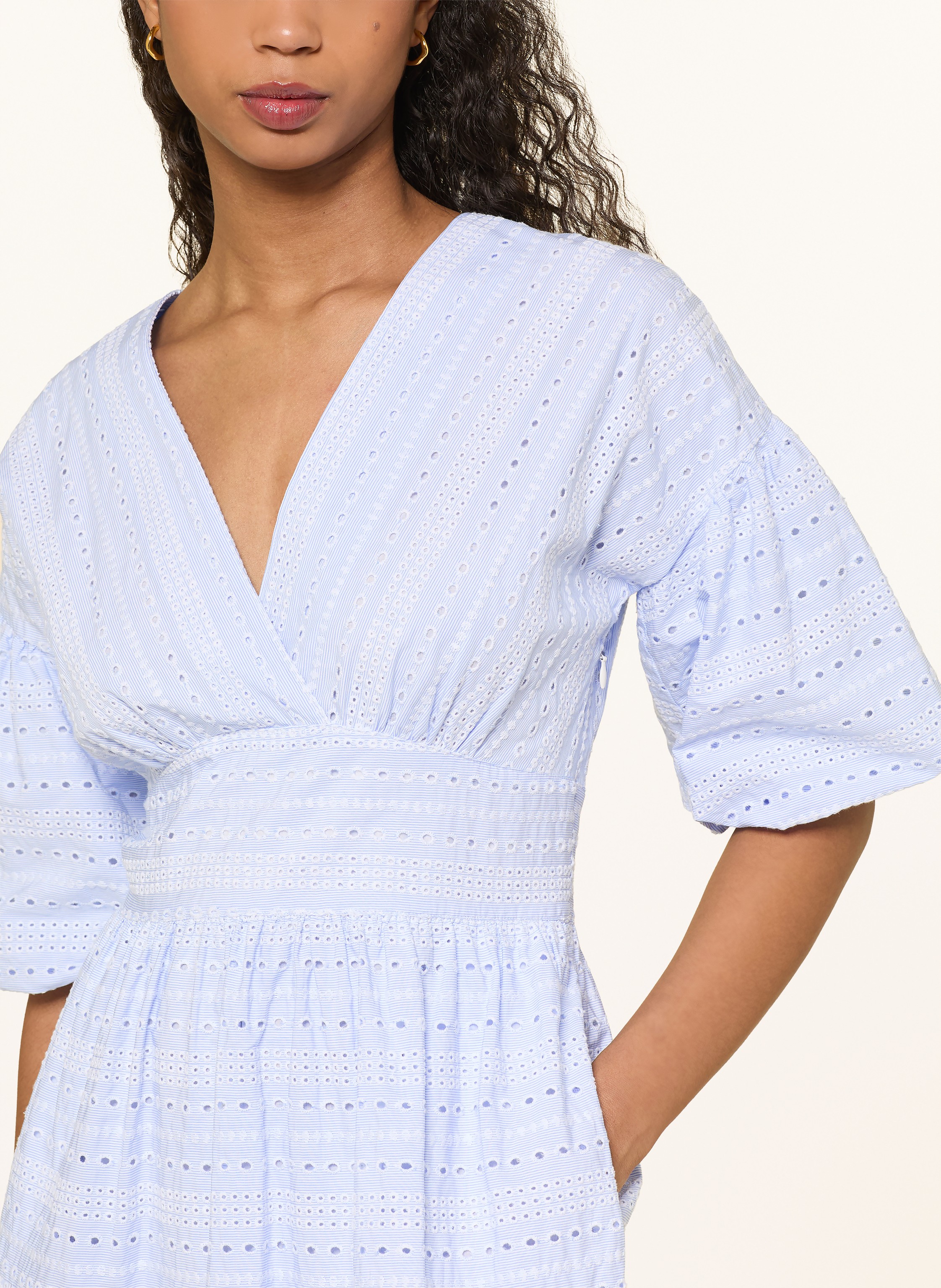 Thumbnail - Van Laack Kleid Vl-Kamela-Sge Aus Lochspitze blau