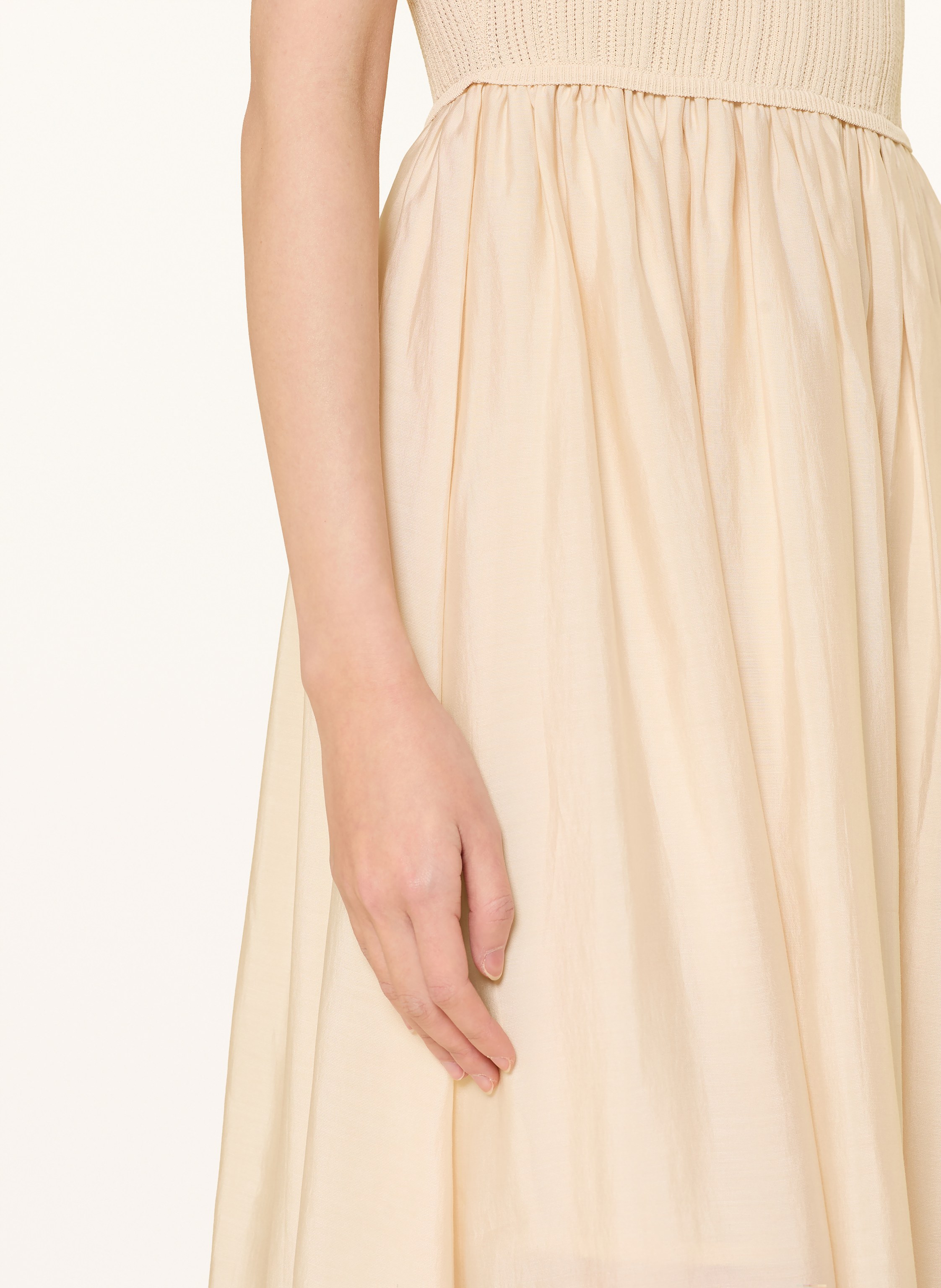 Thumbnail - Yerse Kleid Watts Im Materialmix weiss