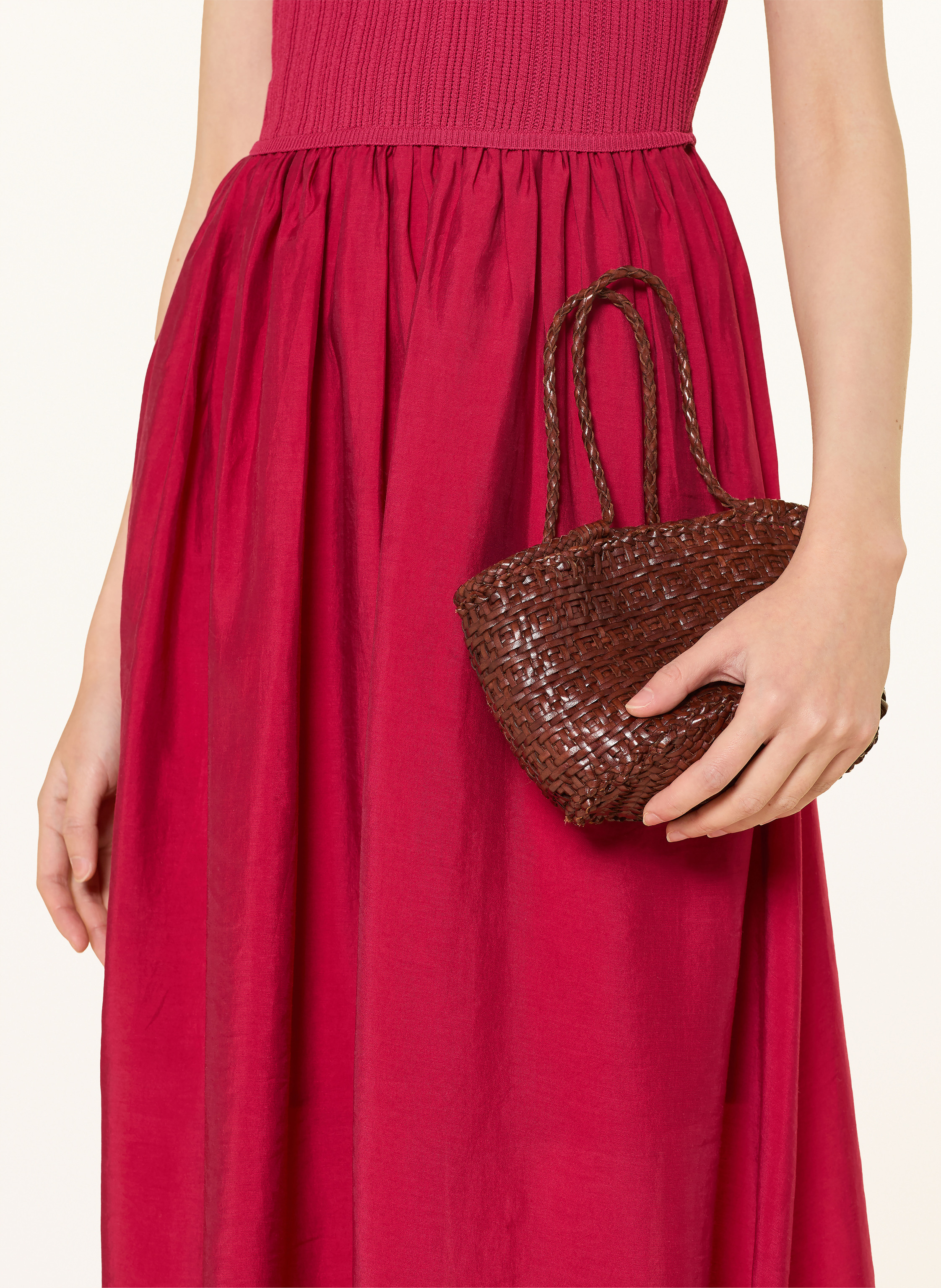 Thumbnail - Yerse Kleid Watts Im Materialmix rot