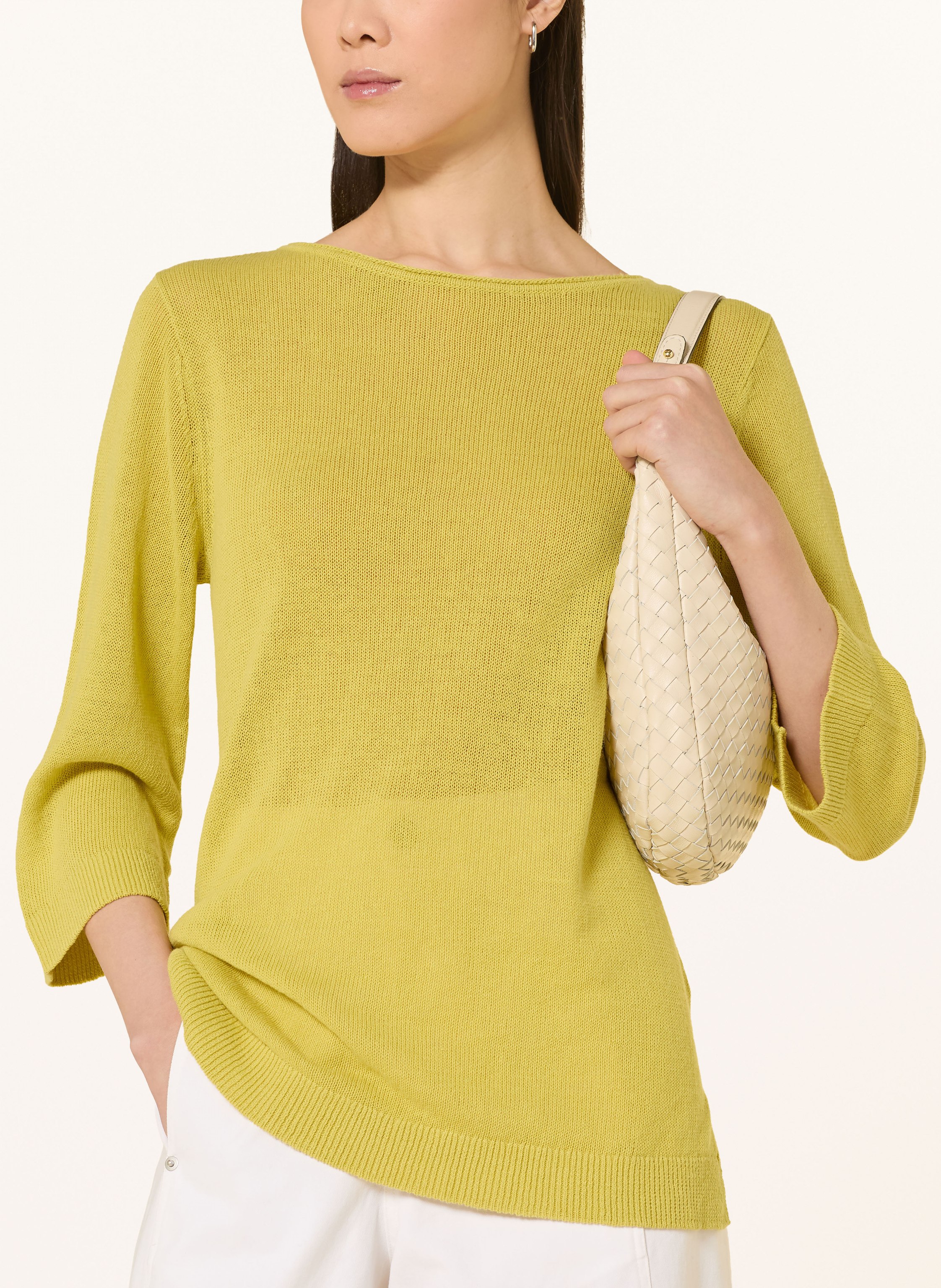 Thumbnail - Yerse Leinenpullover Charlotte gelb