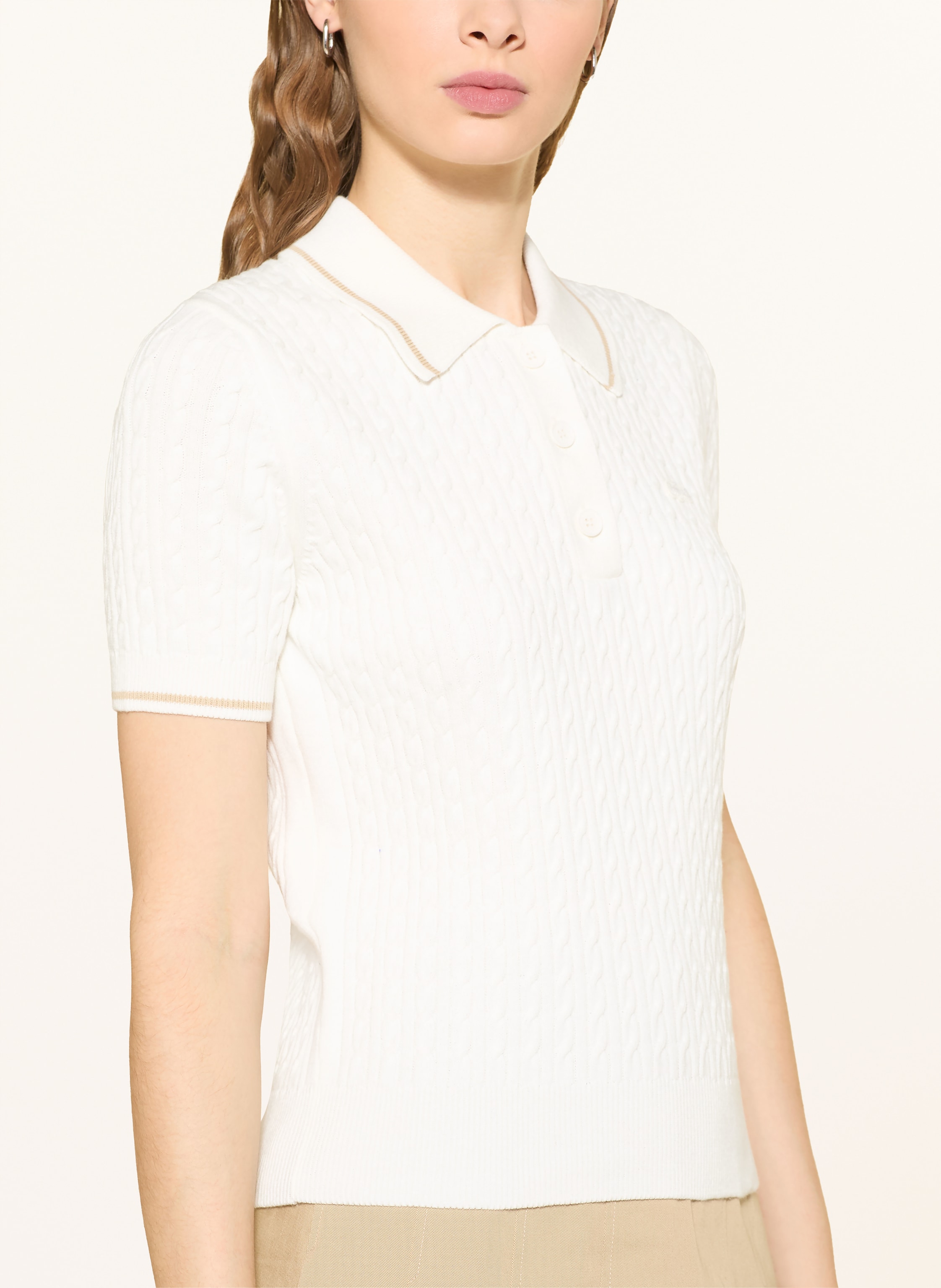 Thumbnail - Lacoste Strick-Poloshirt weiss