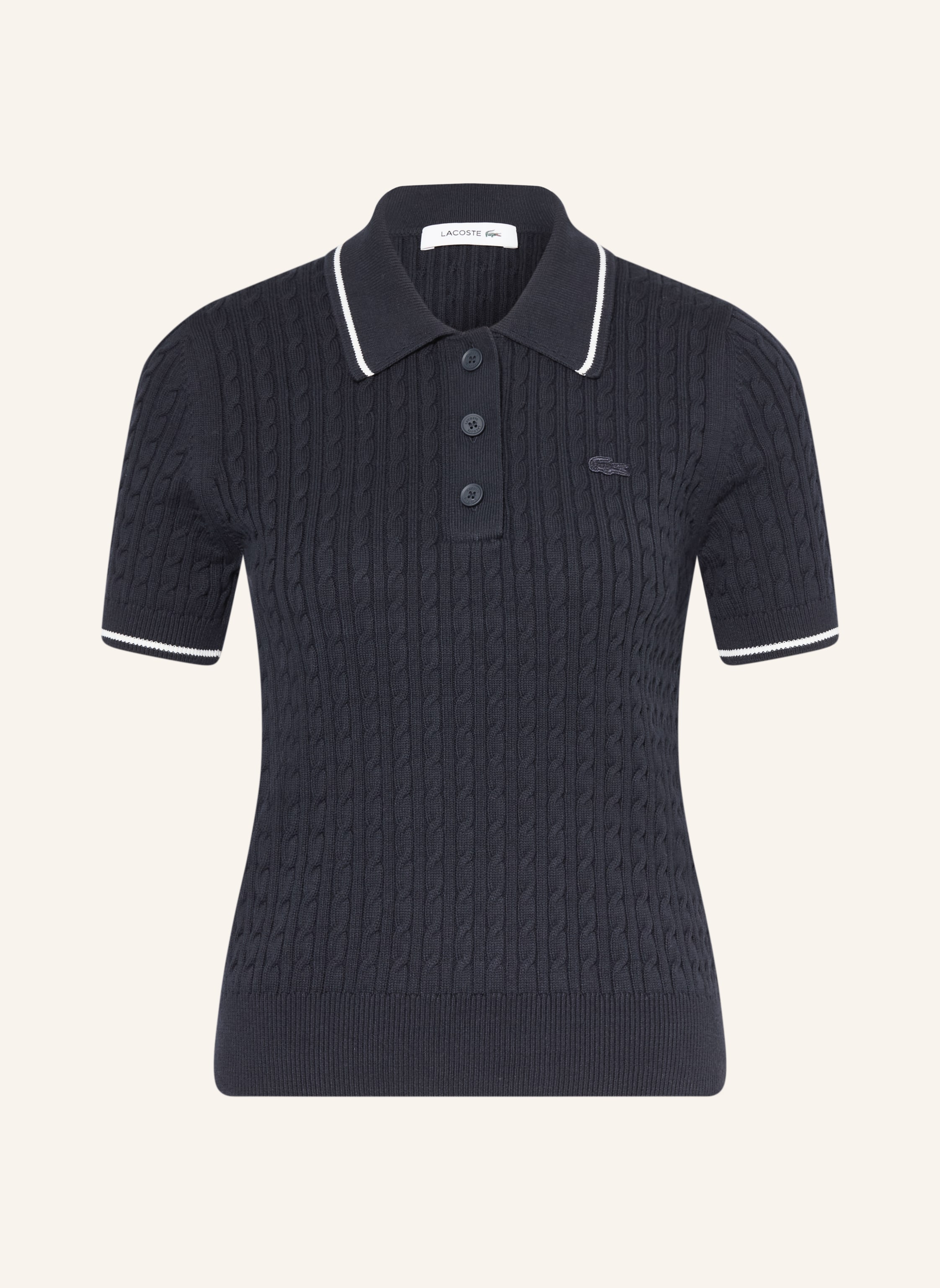 Lacoste Strick-Poloshirt blau