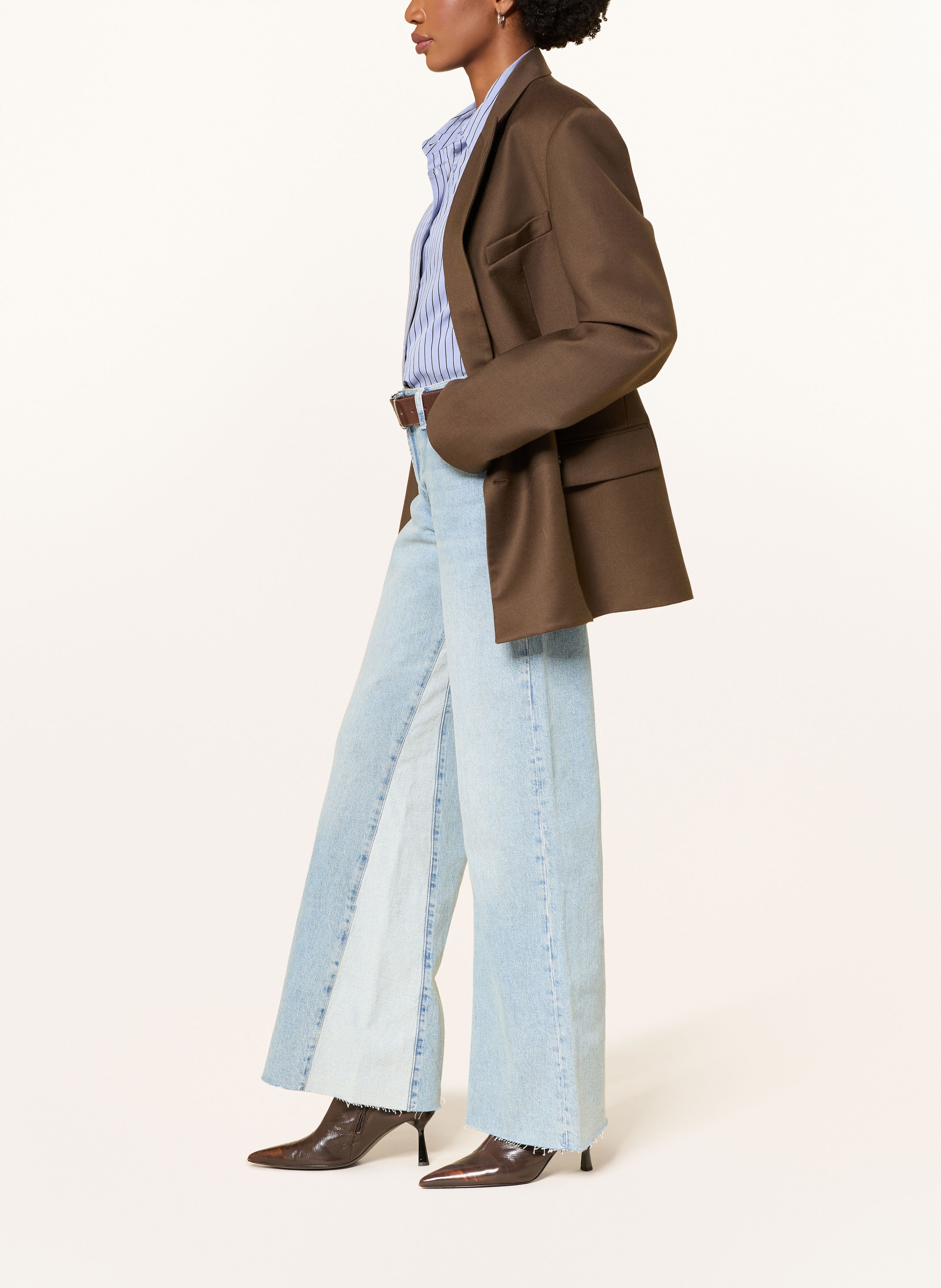 Thumbnail - 7 For All Mankind Wide Leg Jeans Panelled Lotta blau