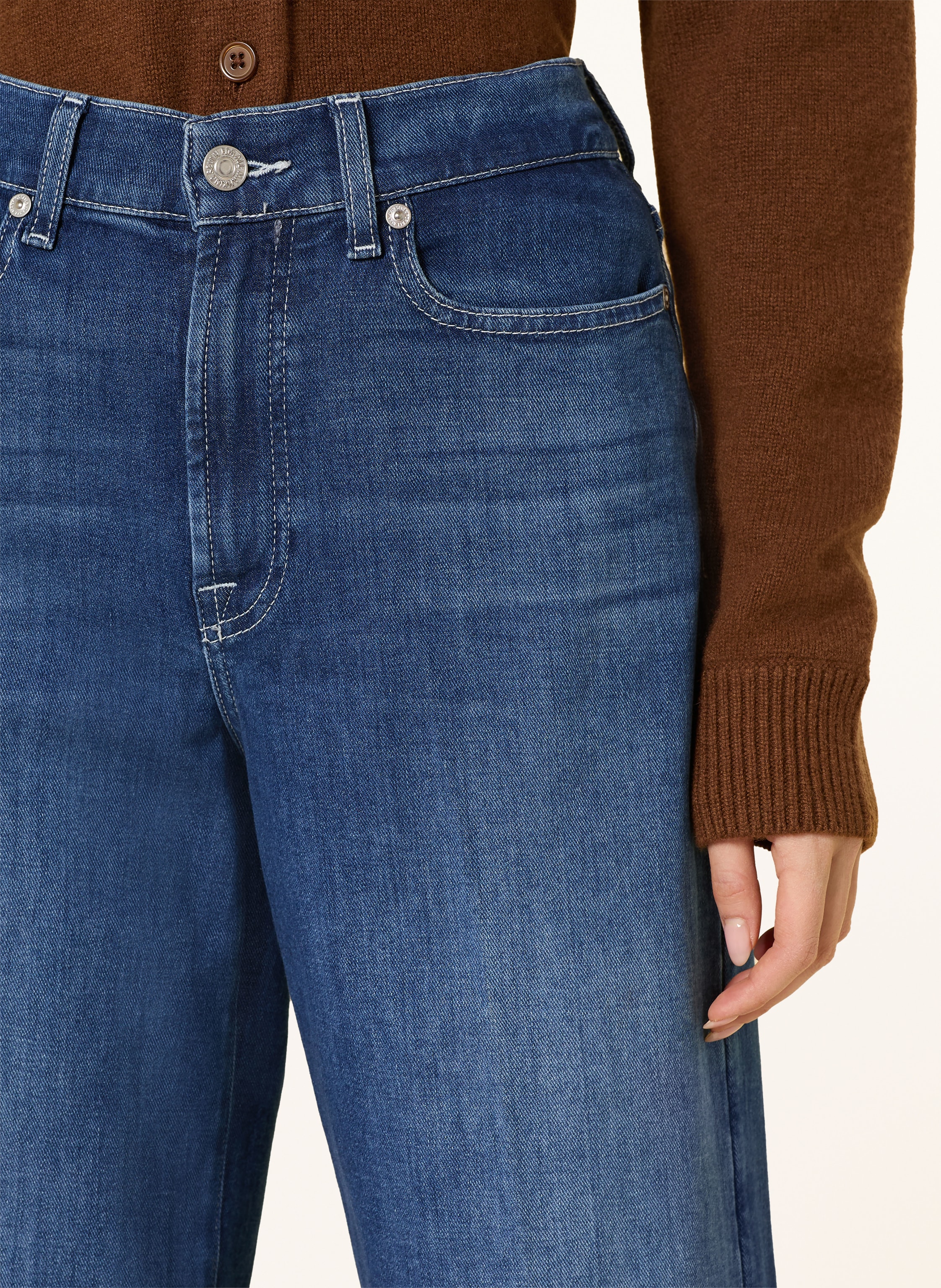 Thumbnail - 7 For All Mankind Wide Leg Jeans Lotta Ankle blau