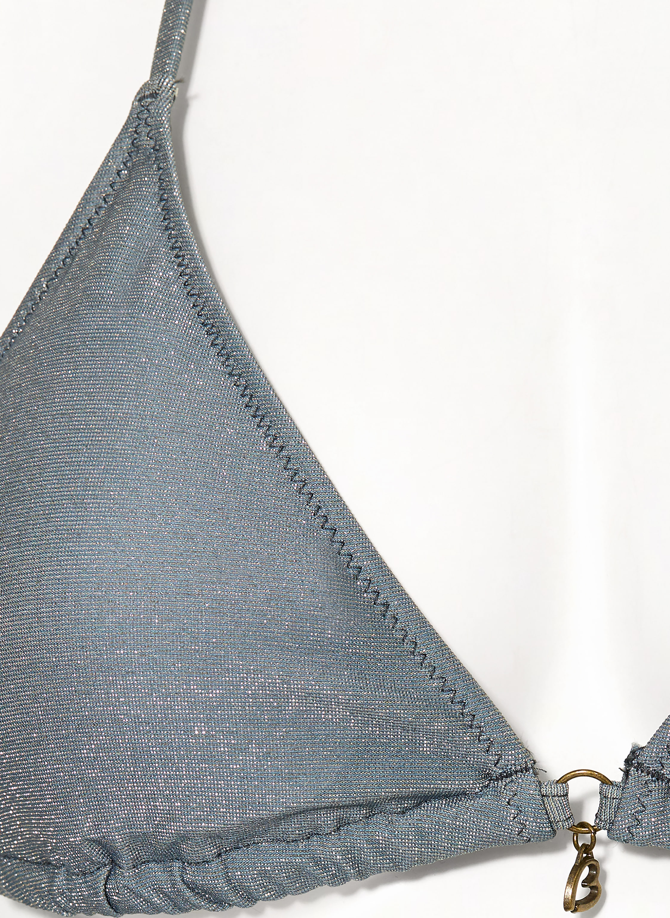 Thumbnail - Banana Moon Triangel-Bikini Cricomassa Mit Glitzergarn silber