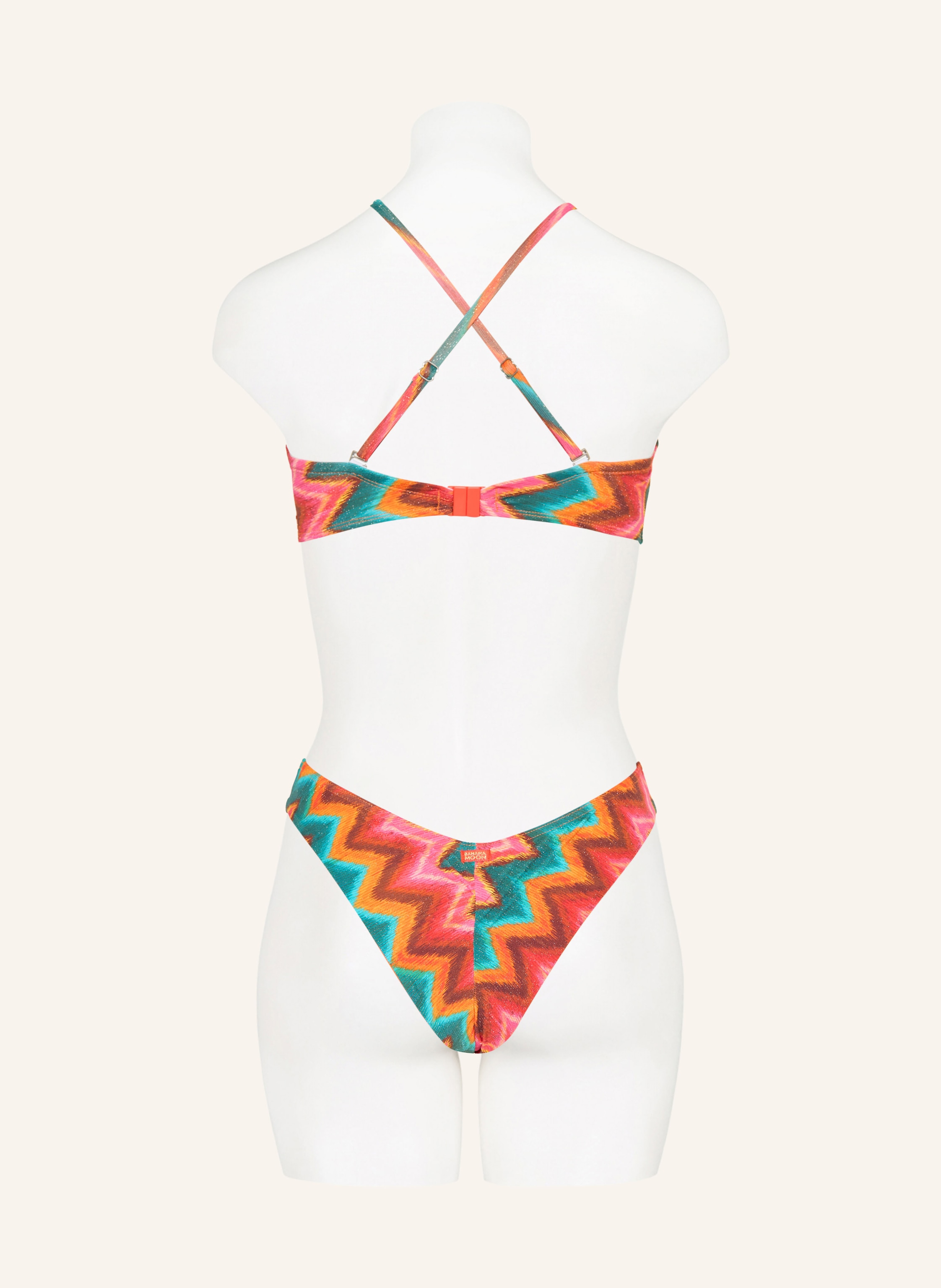 Thumbnail - Banana Moon Bandeau-Bikini-Top Myero Nalika Mit Glitzergarn orange