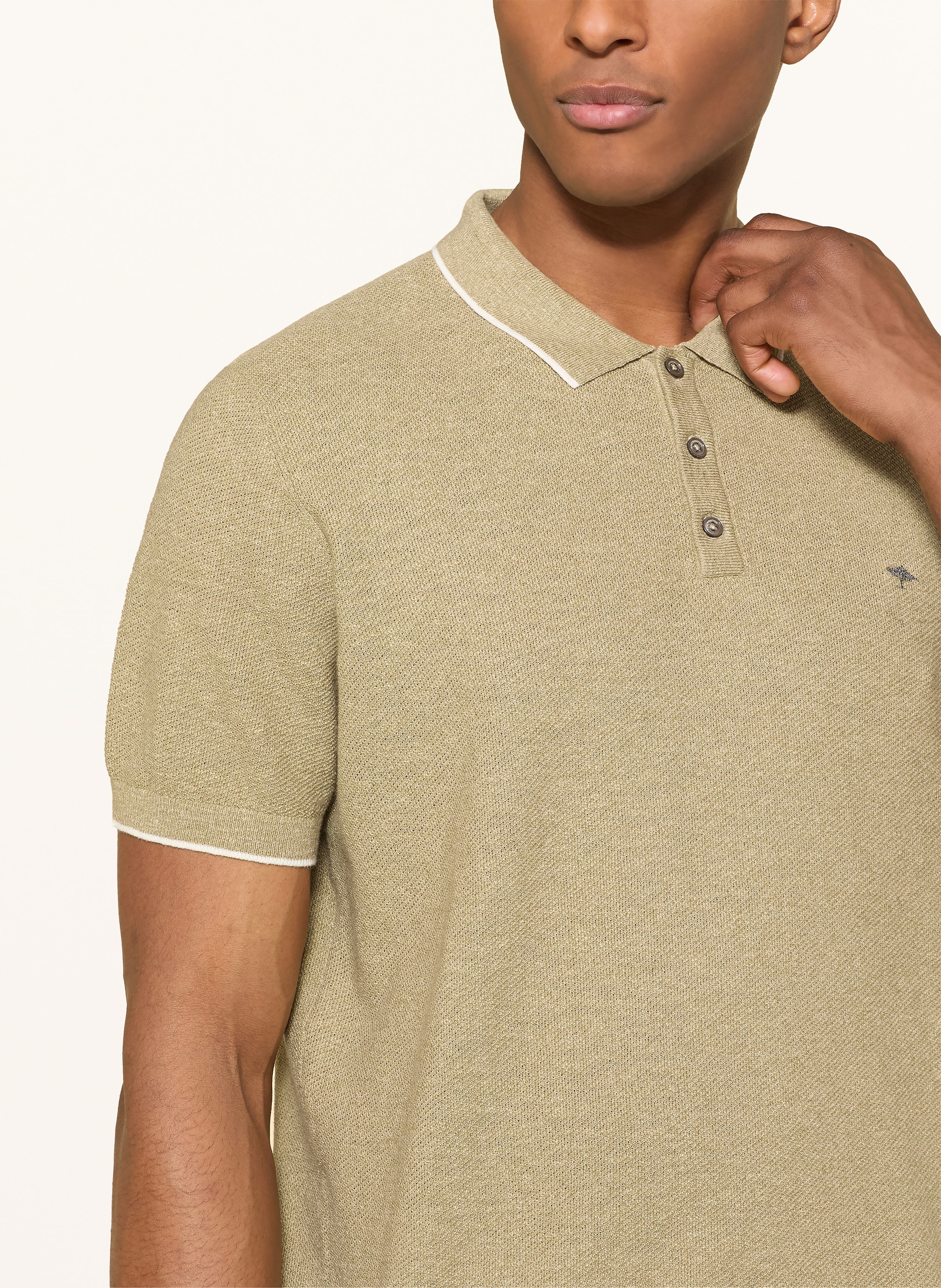 Thumbnail - Fynch-Hatton Strick-Poloshirt gruen