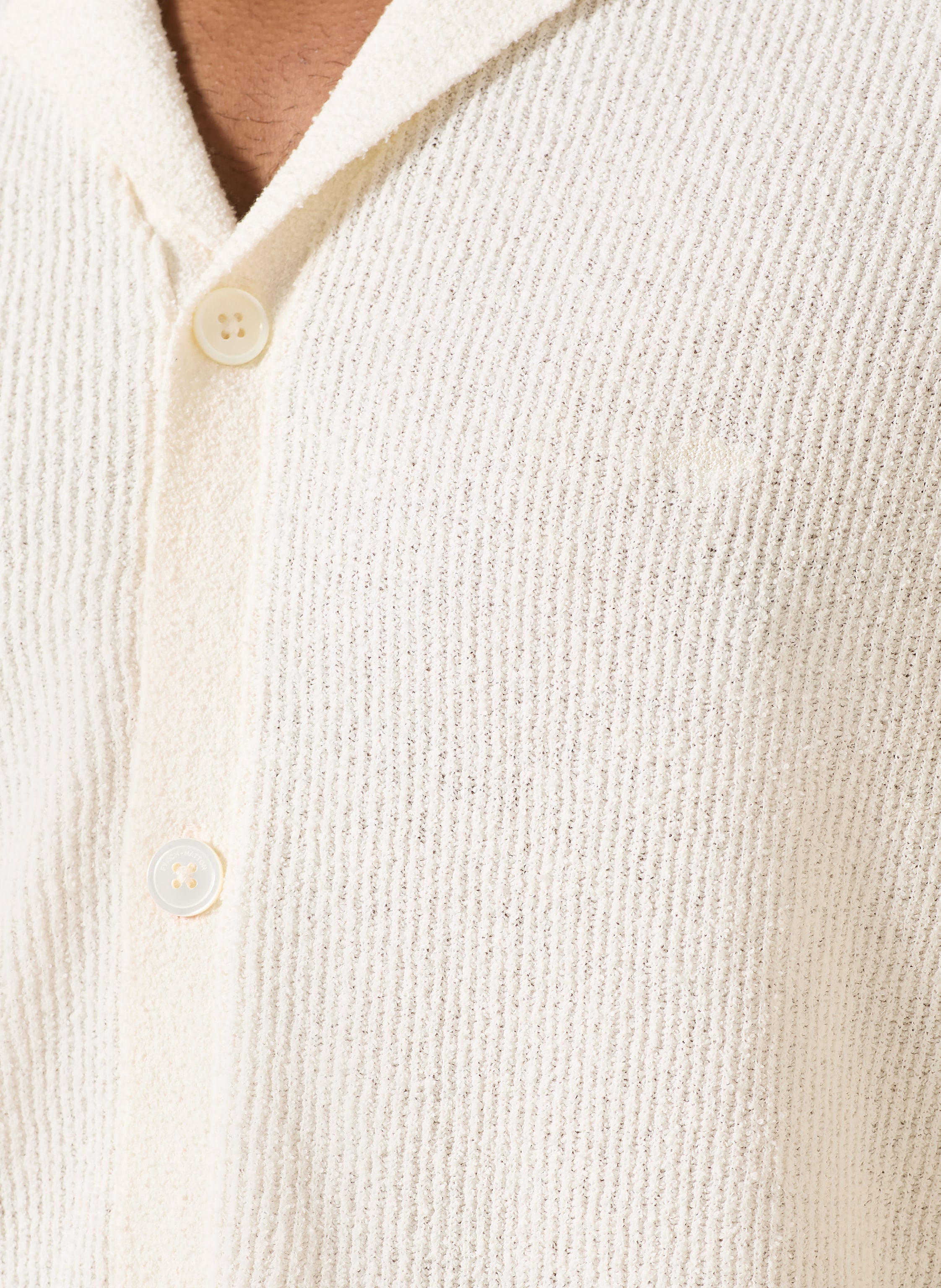 Thumbnail - Fynch-Hatton Stick-Poloshirt weiss