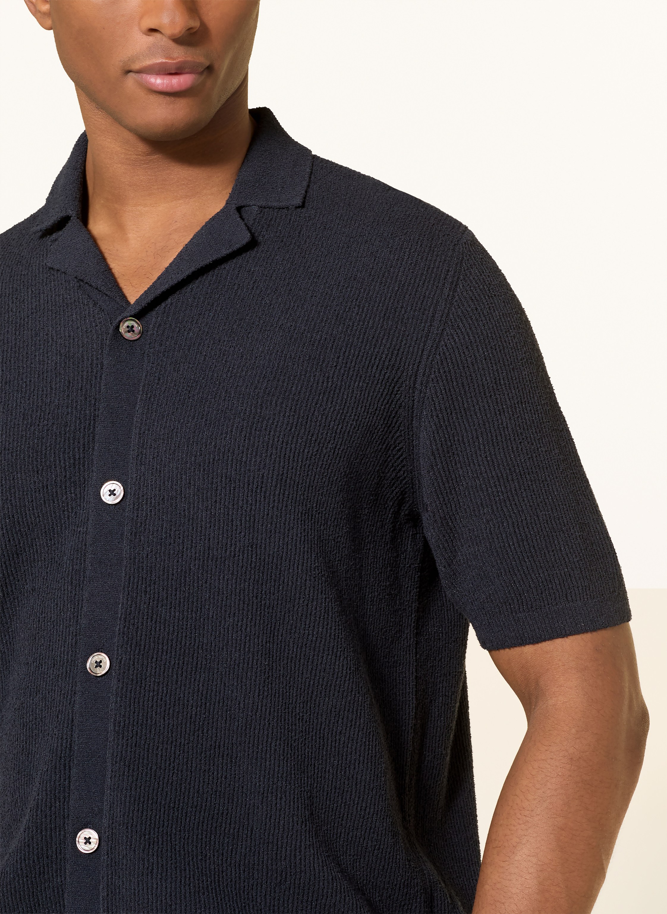 Thumbnail - Fynch-Hatton Stick-Poloshirt blau