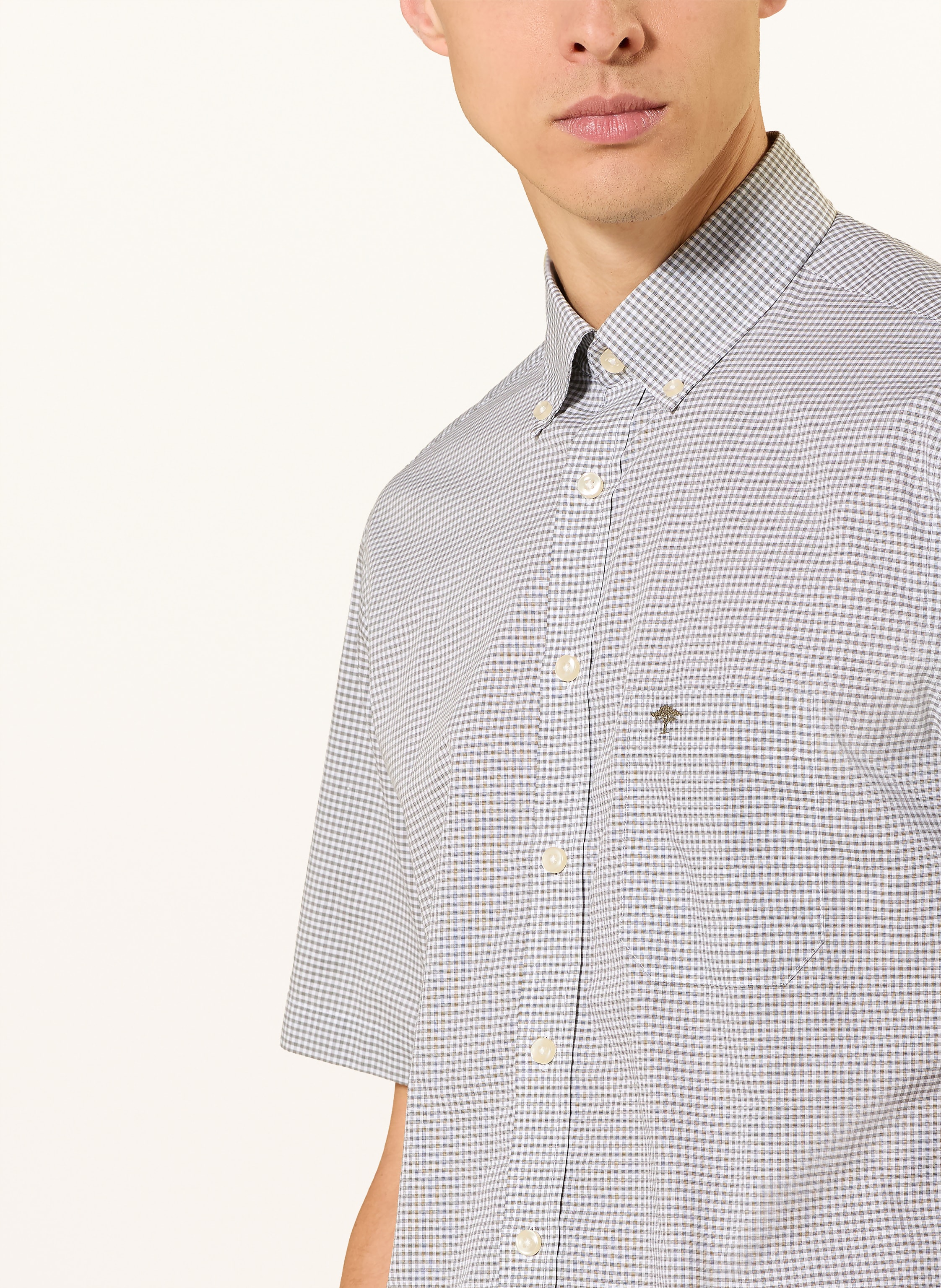 Thumbnail - Fynch-Hatton Kurzarm-Hemd Regular Fit gruen