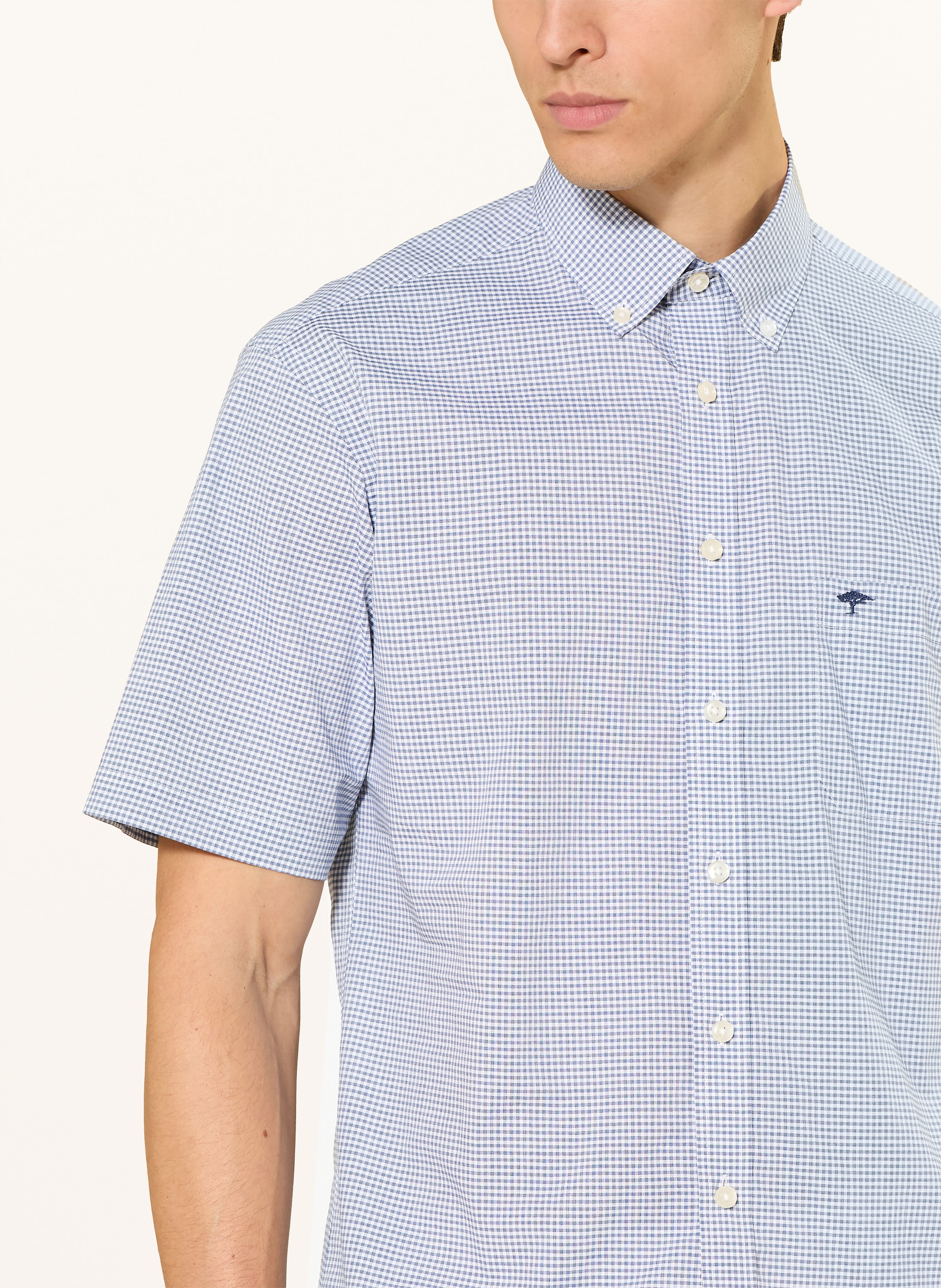 Thumbnail - Fynch-Hatton Kurzarm-Hemd Regular Fit blau