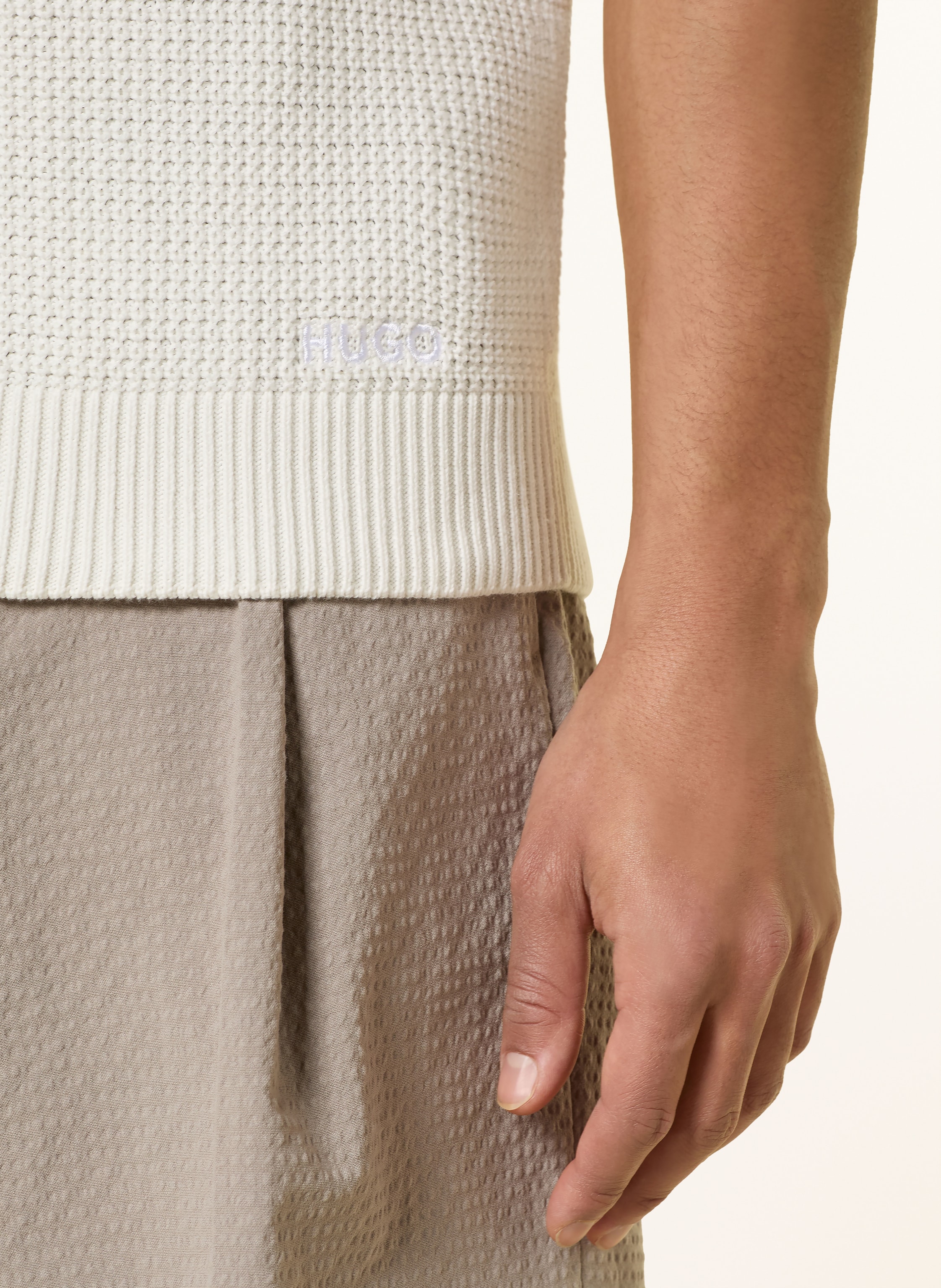 Thumbnail - Hugo Strickshirt Saffon weiss