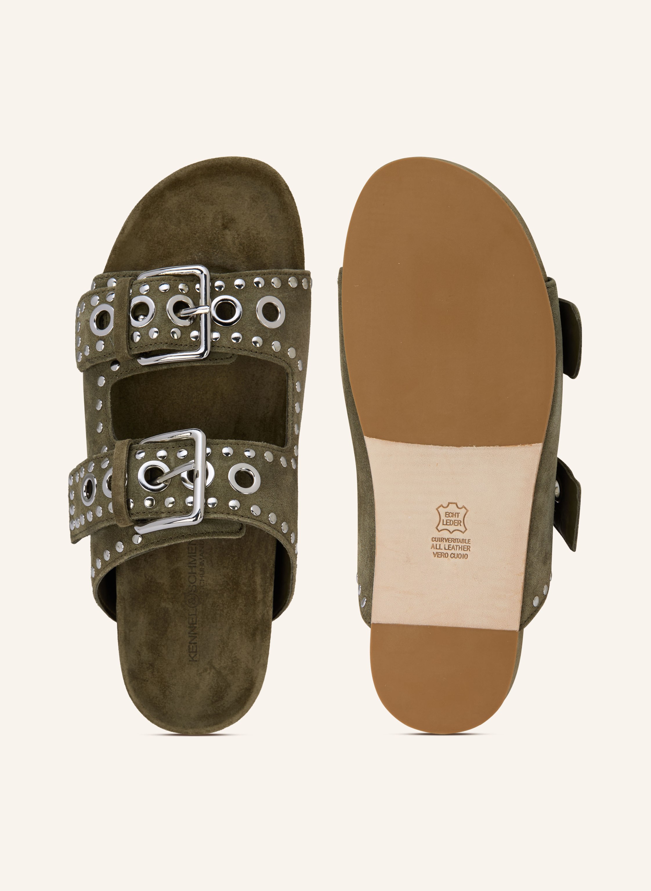 Thumbnail - Kennel & Schmenger Pantoletten Love Mit Nieten gruen