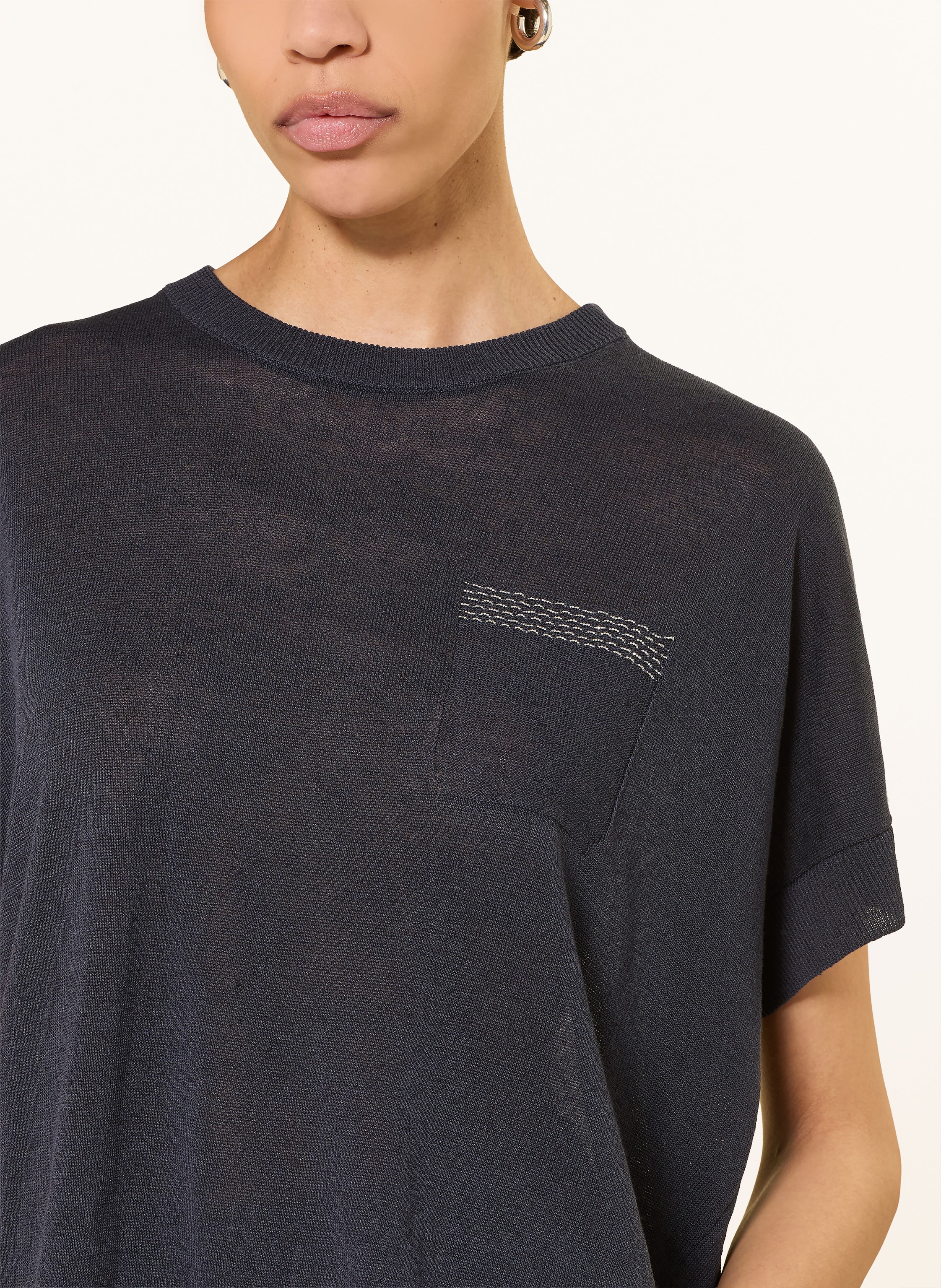 Thumbnail - Peserico Strickshirt Mit Leinen blau