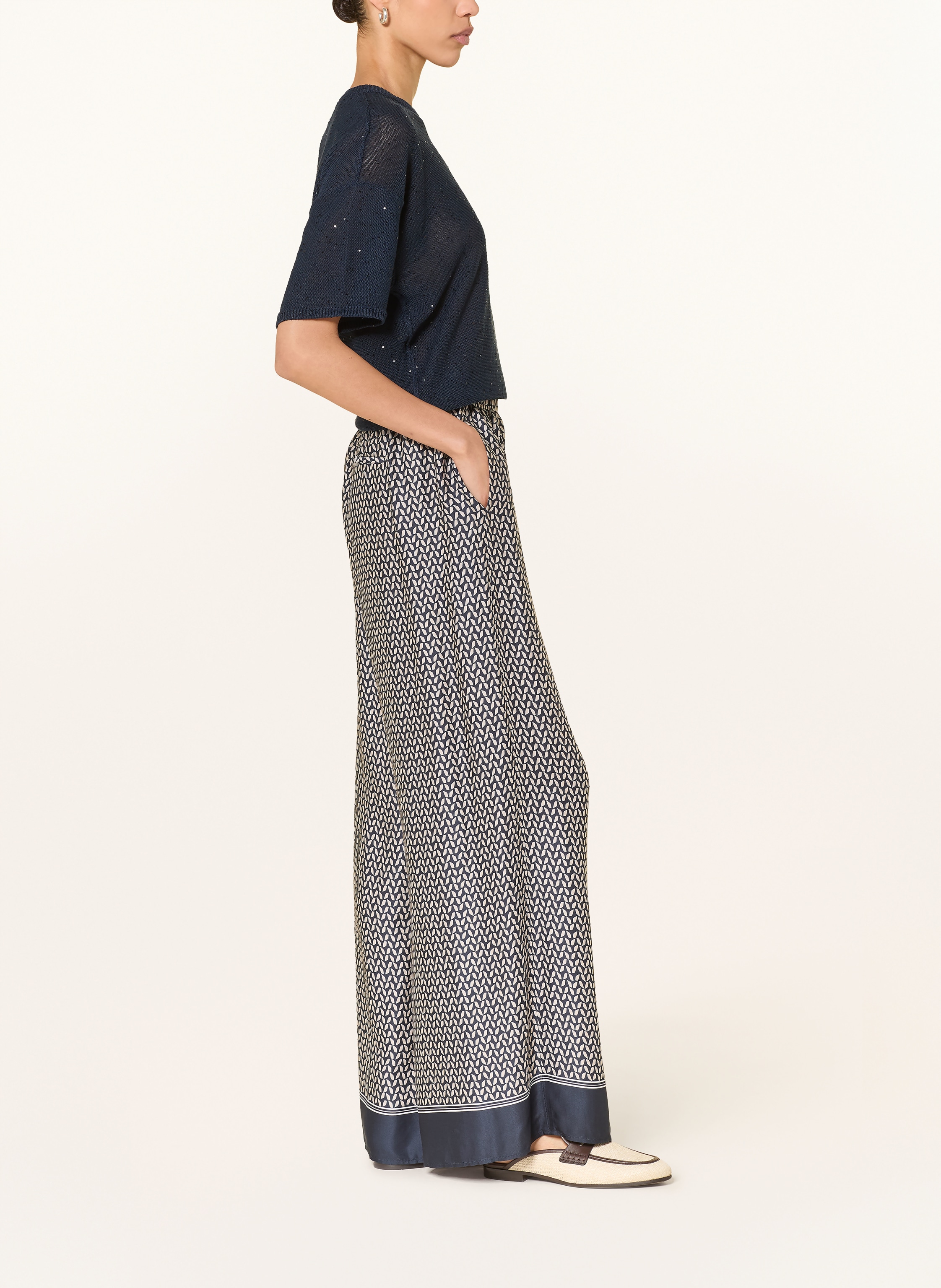 Thumbnail - Peserico Marlenehose blau