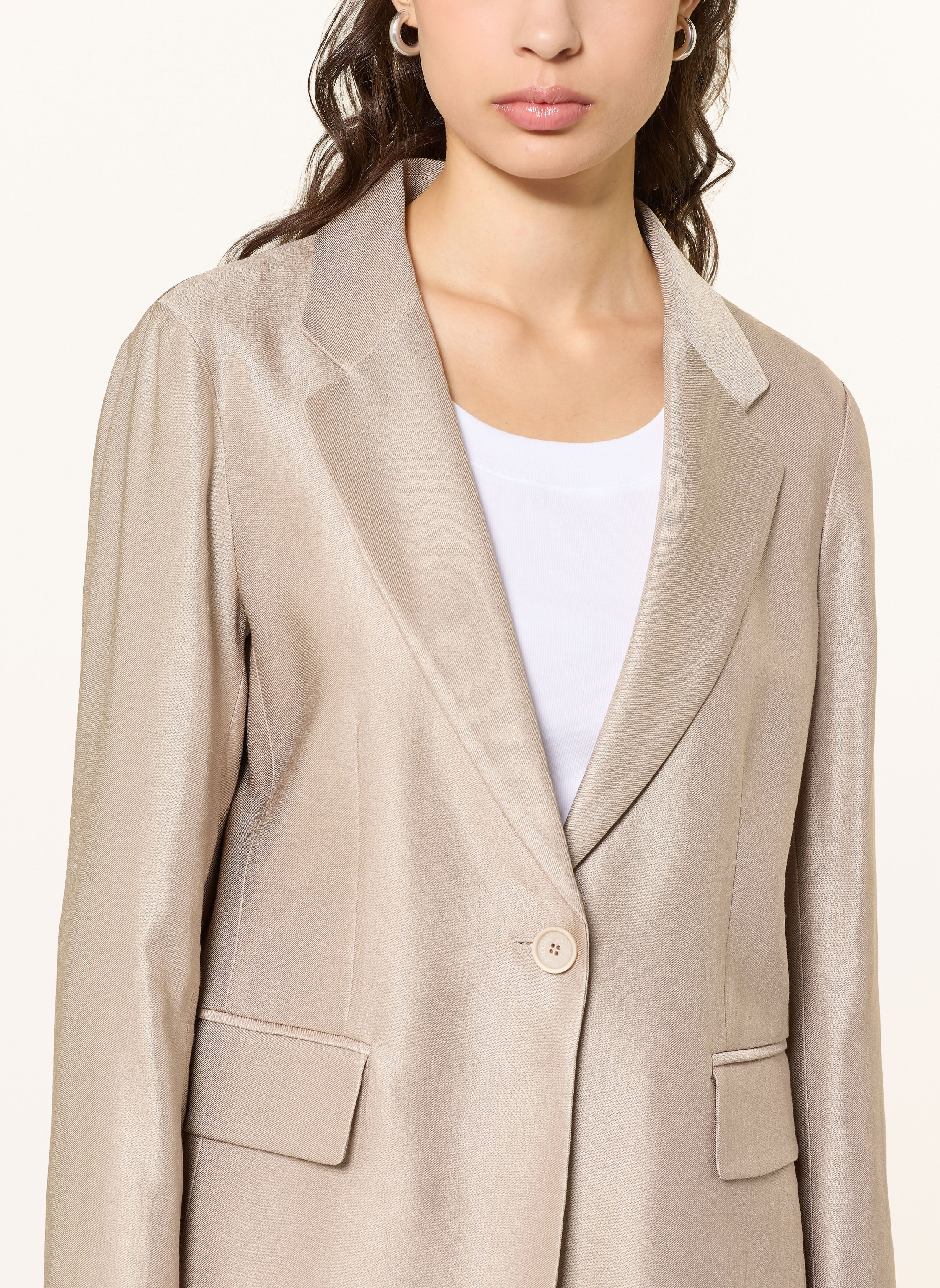Thumbnail - Peserico Blazer Mit Leinen beige