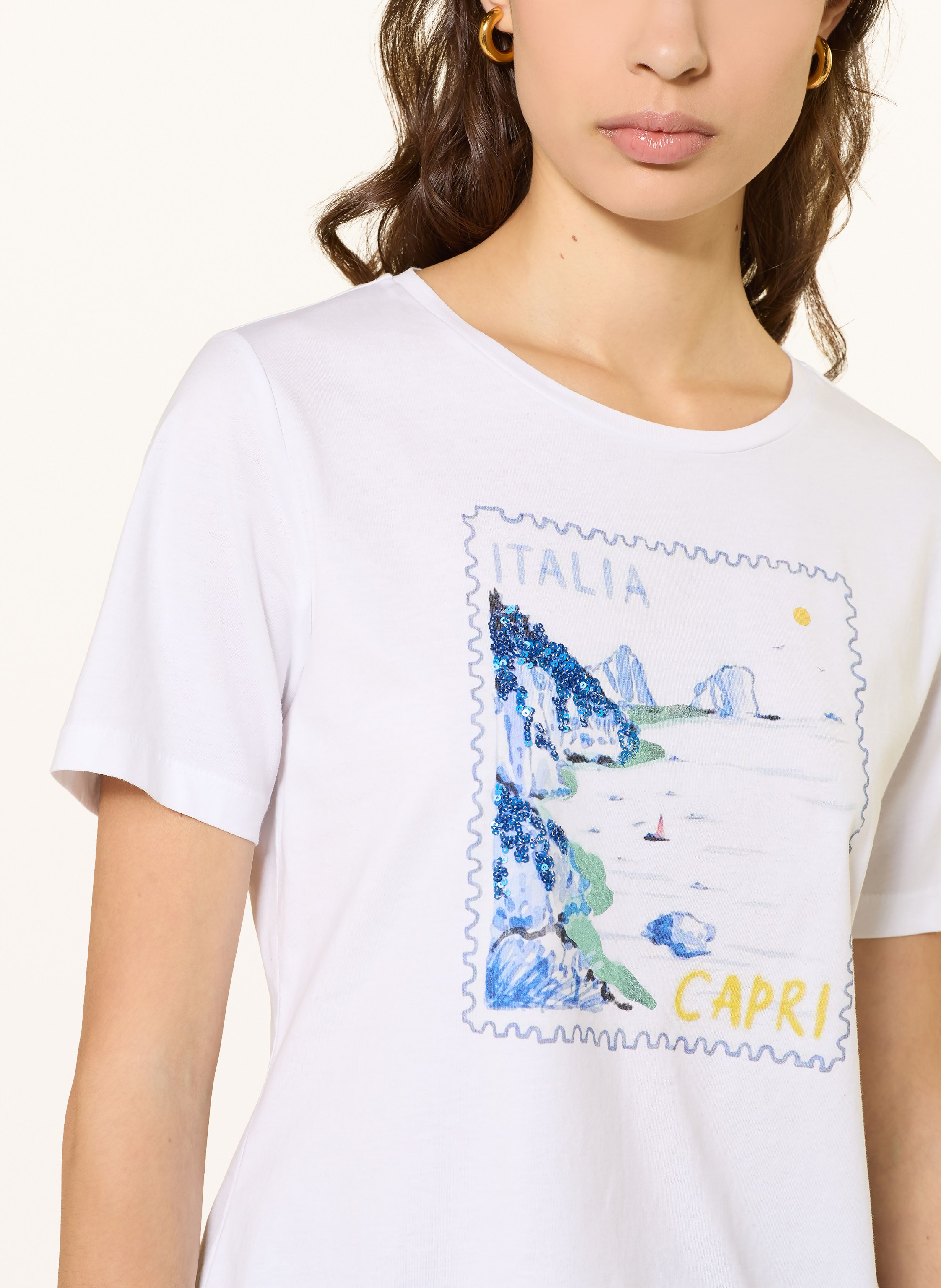 Thumbnail - Lilienfels T-Shirt Mit Pailletten weiss