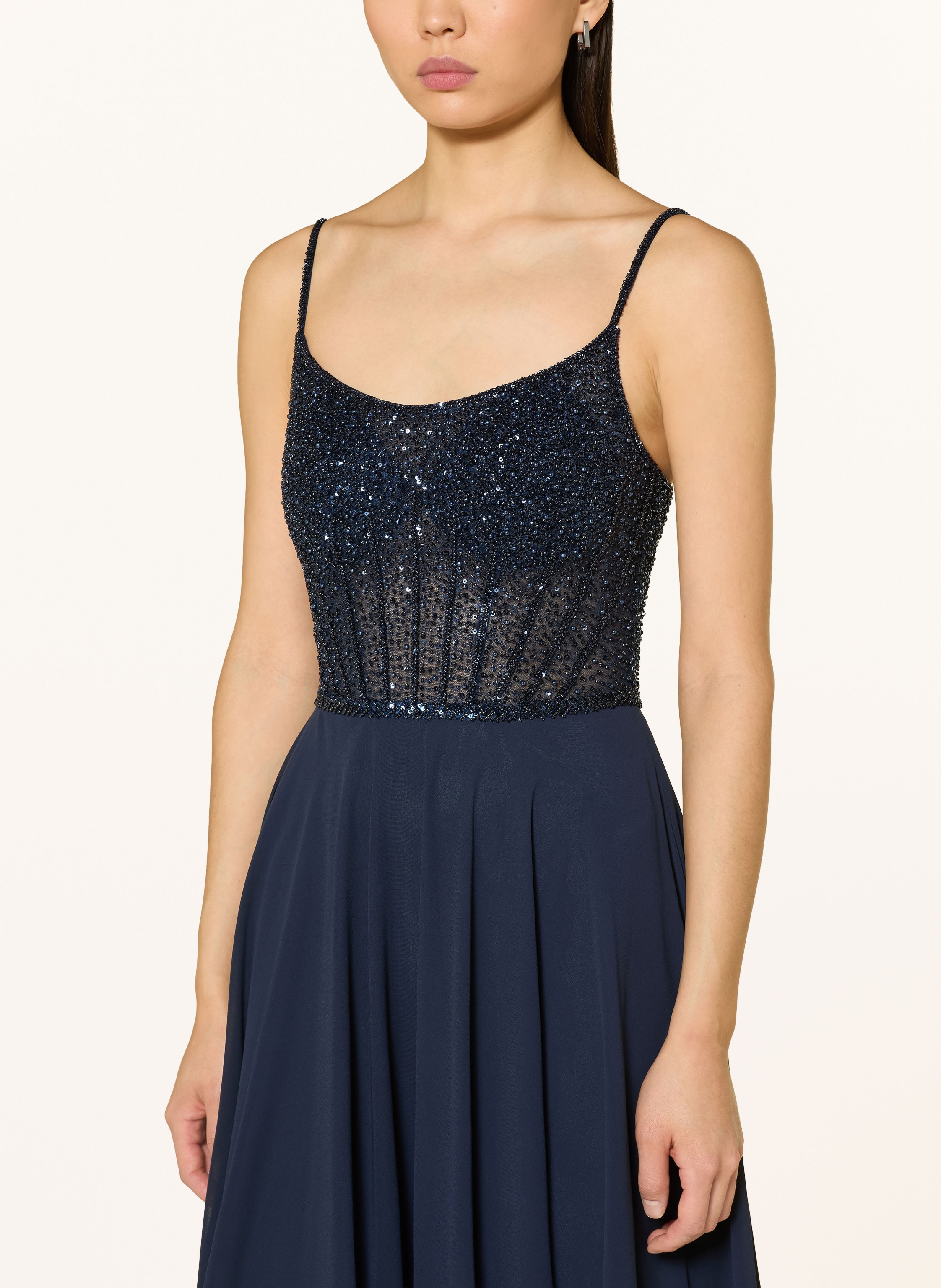 Thumbnail - Hey Kyla Abendkleid Mit Pailetten Und Schmucksteinen blau