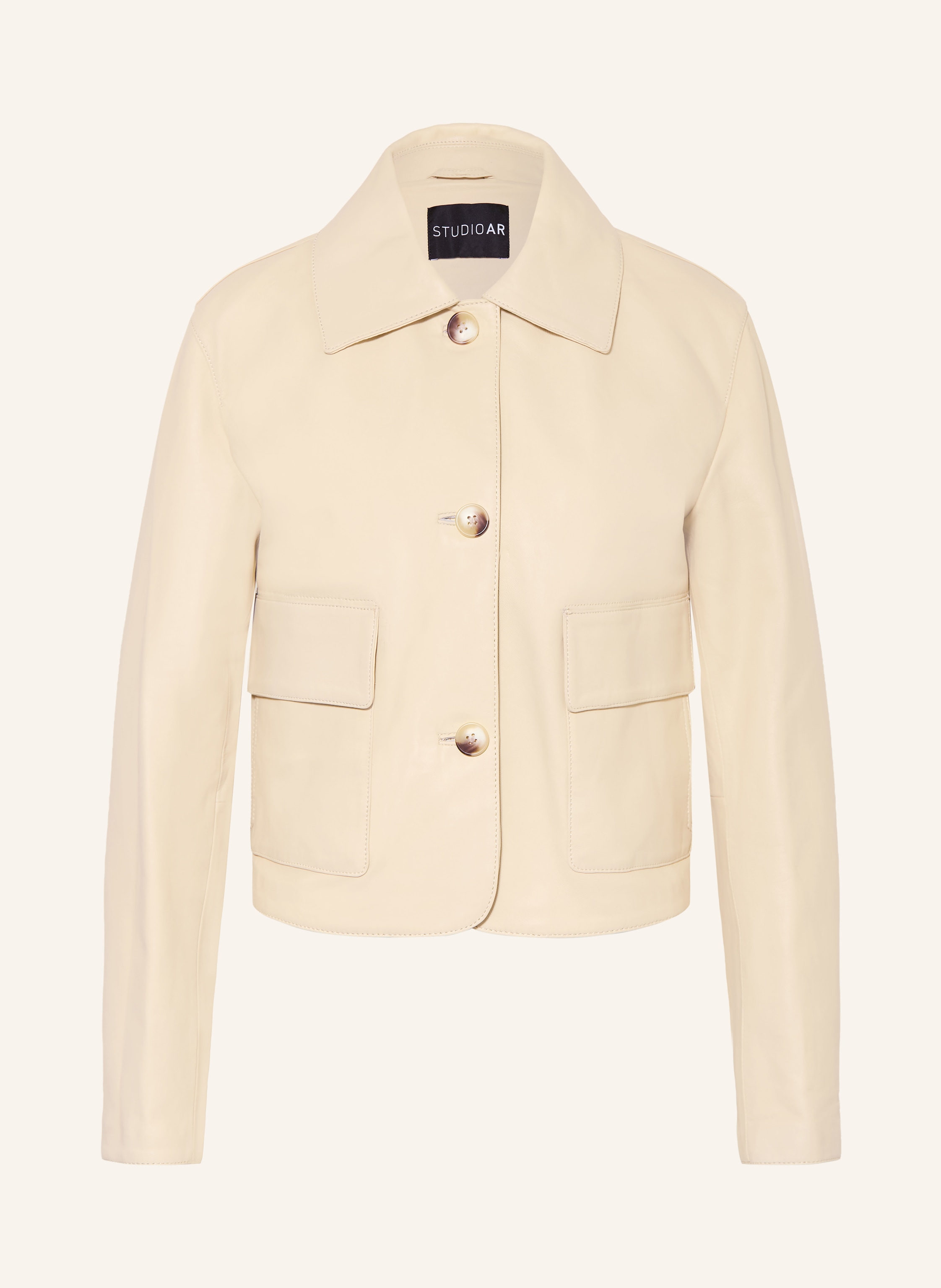 Studio Ar Lederjacke Marley beige