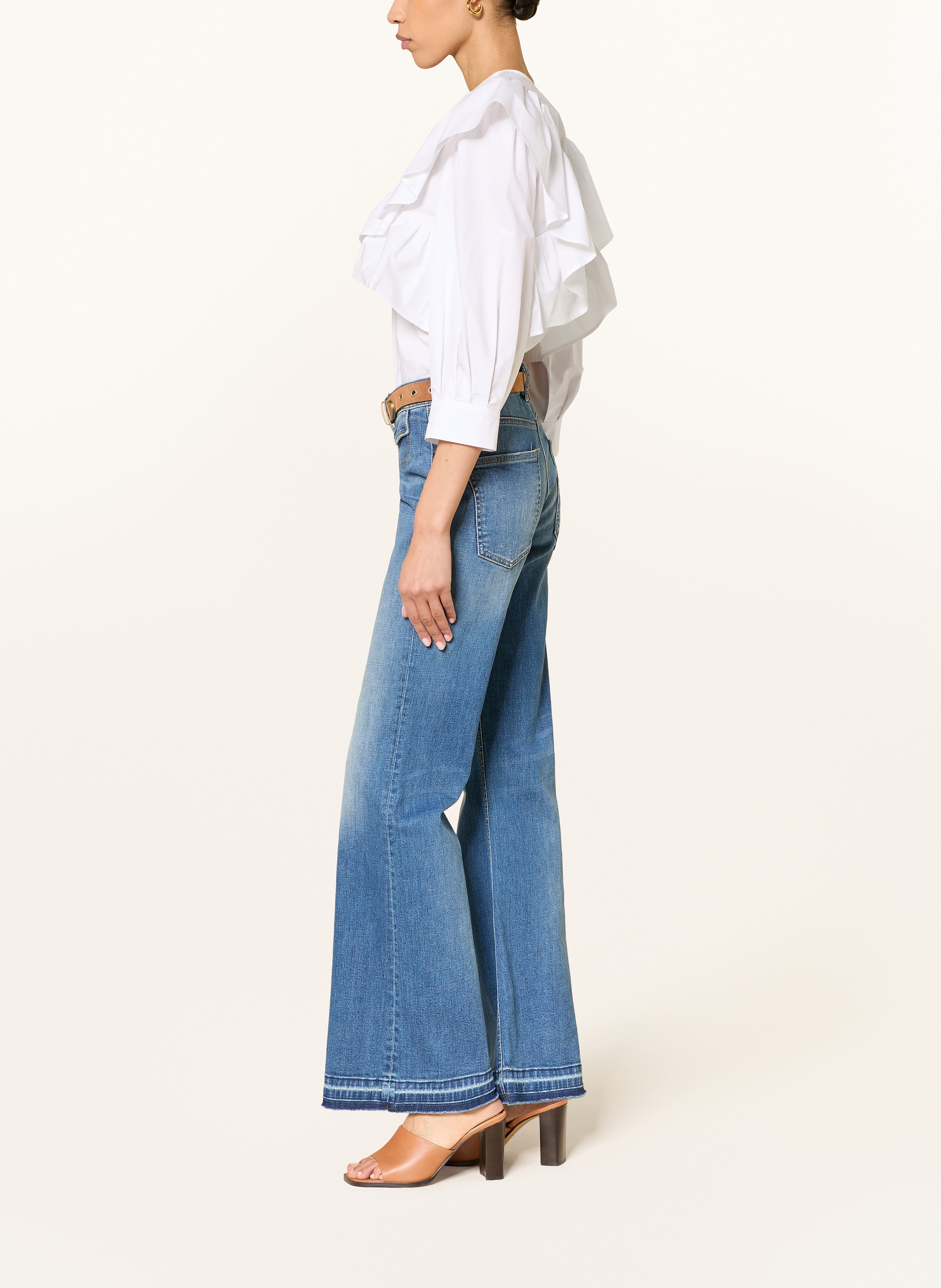 Thumbnail - Cambio Flared Jeans Fabienne blau