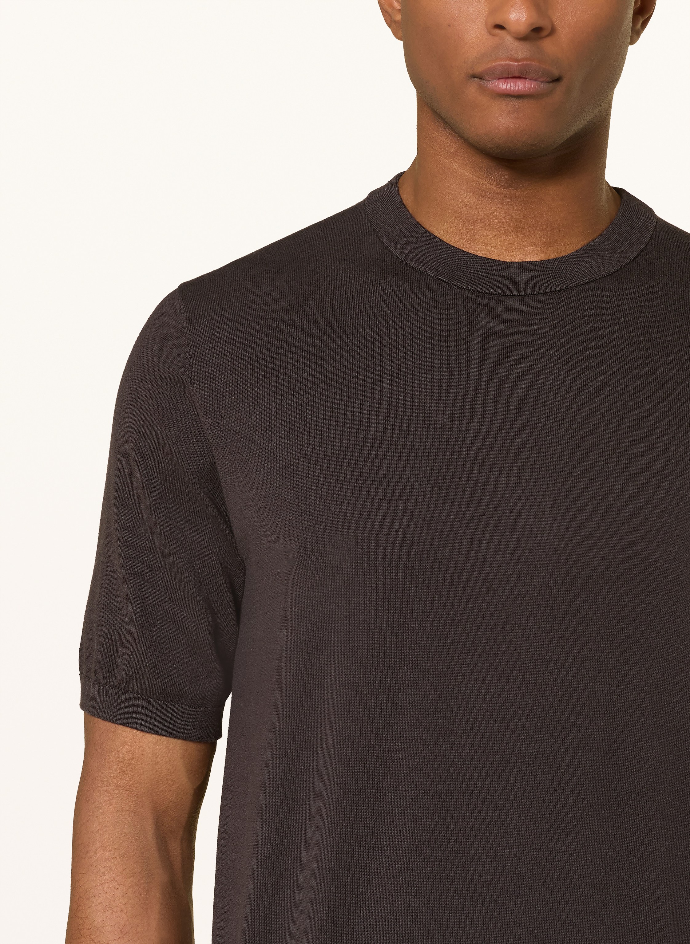 Thumbnail - Van Laack Strickshirt Vl-Sindino-Xx braun