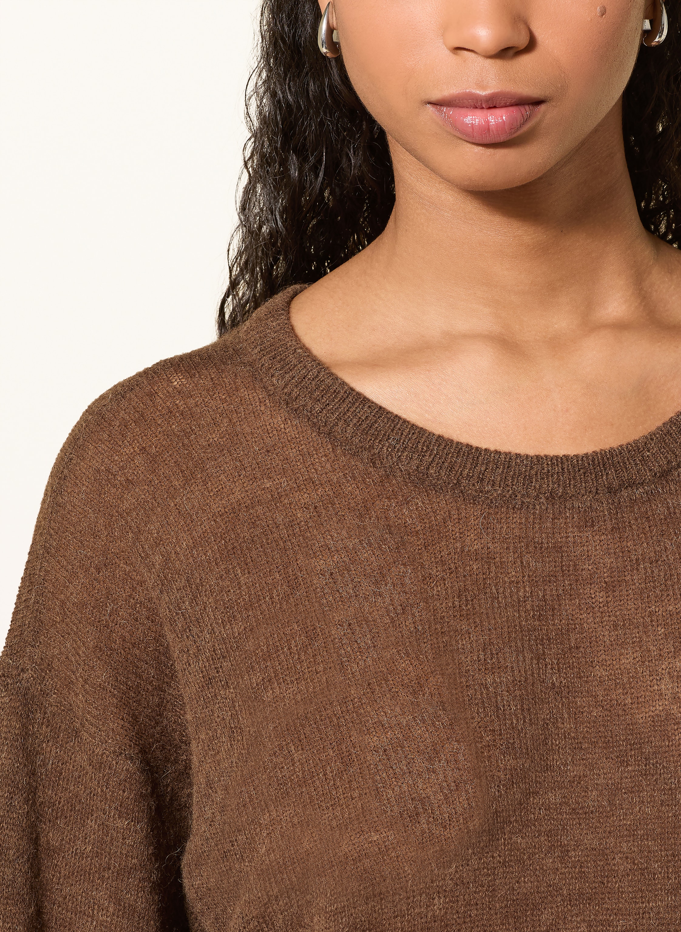 Thumbnail - 10days Pullover Mit Alpaka braun