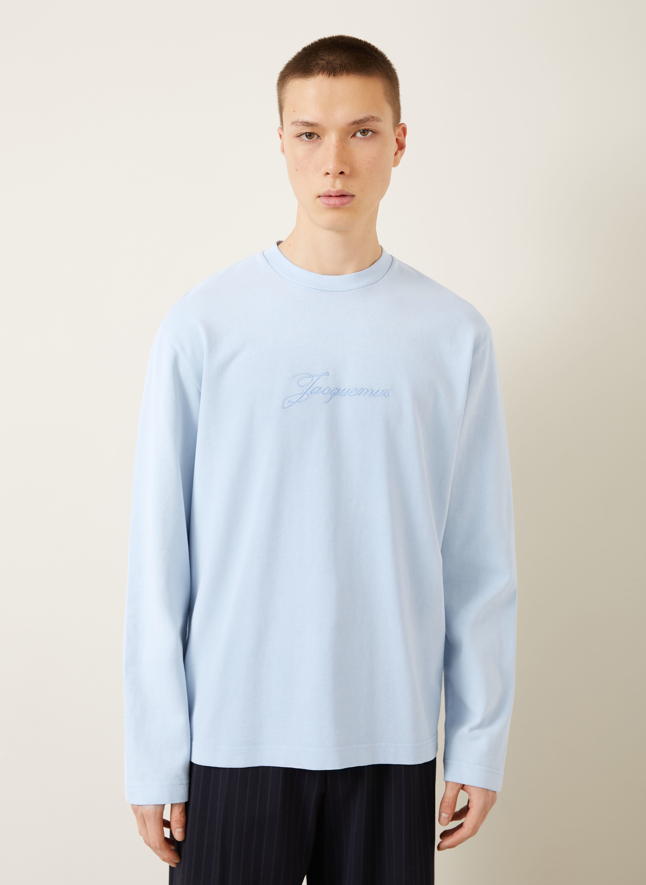 Thumbnail - Jacquemus Longsleeve Le Tshirt Pigmento blau