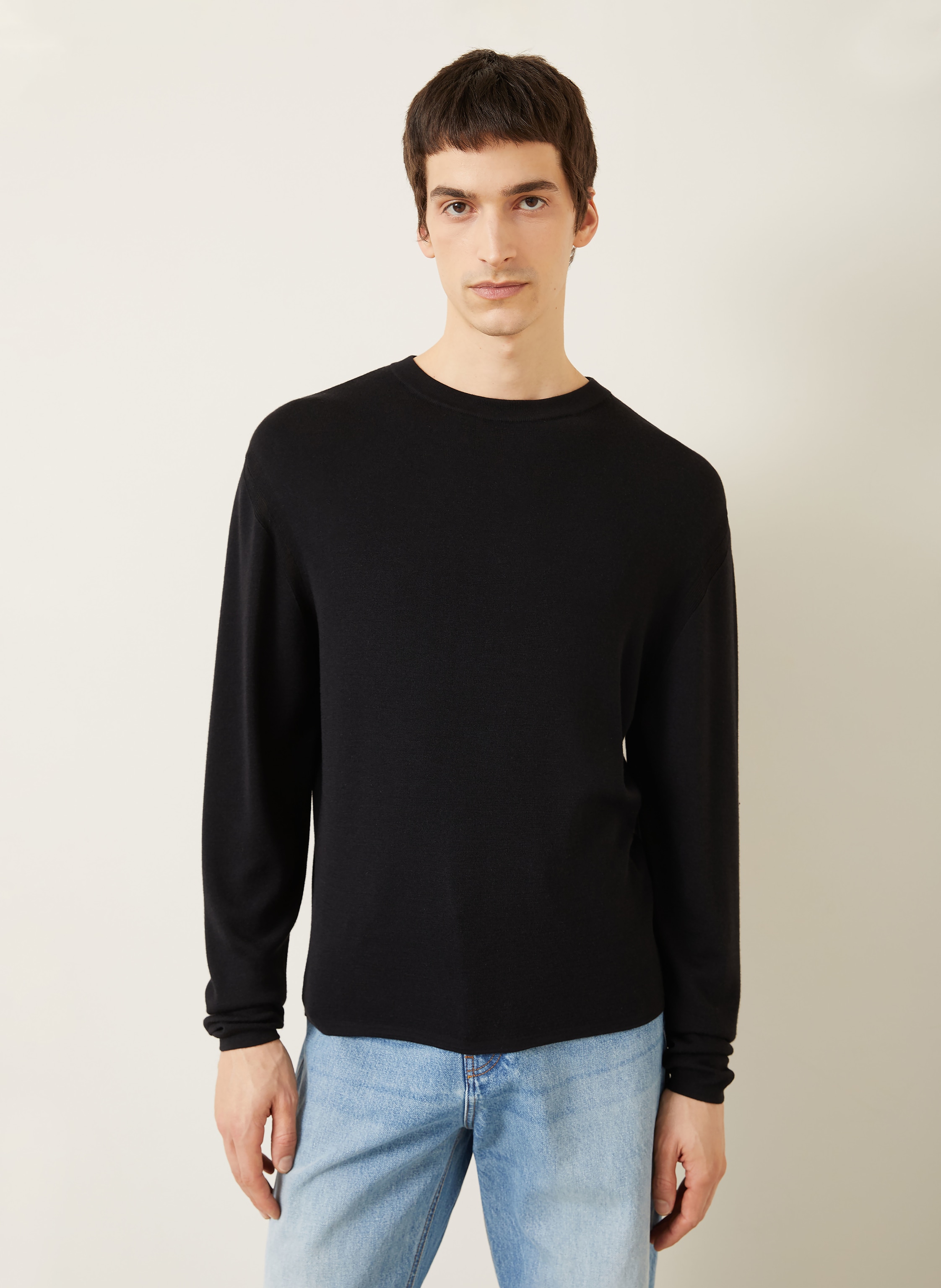 Thumbnail - Jacquemus Pullover La Maille Romarin Aus Merinowolle schwarz