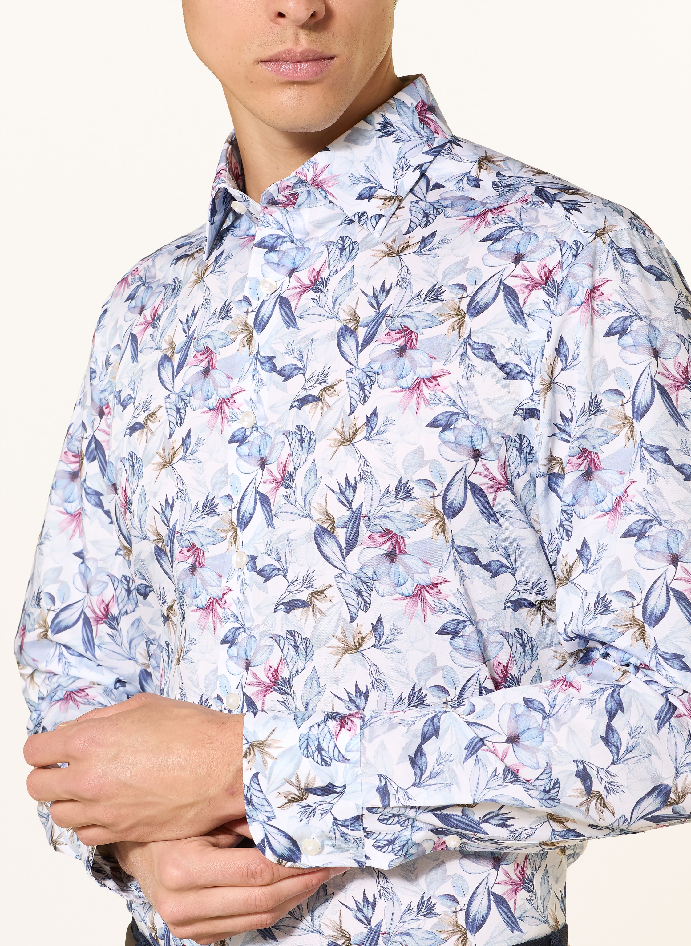 Thumbnail - Olymp Hemd Modern Fit blau