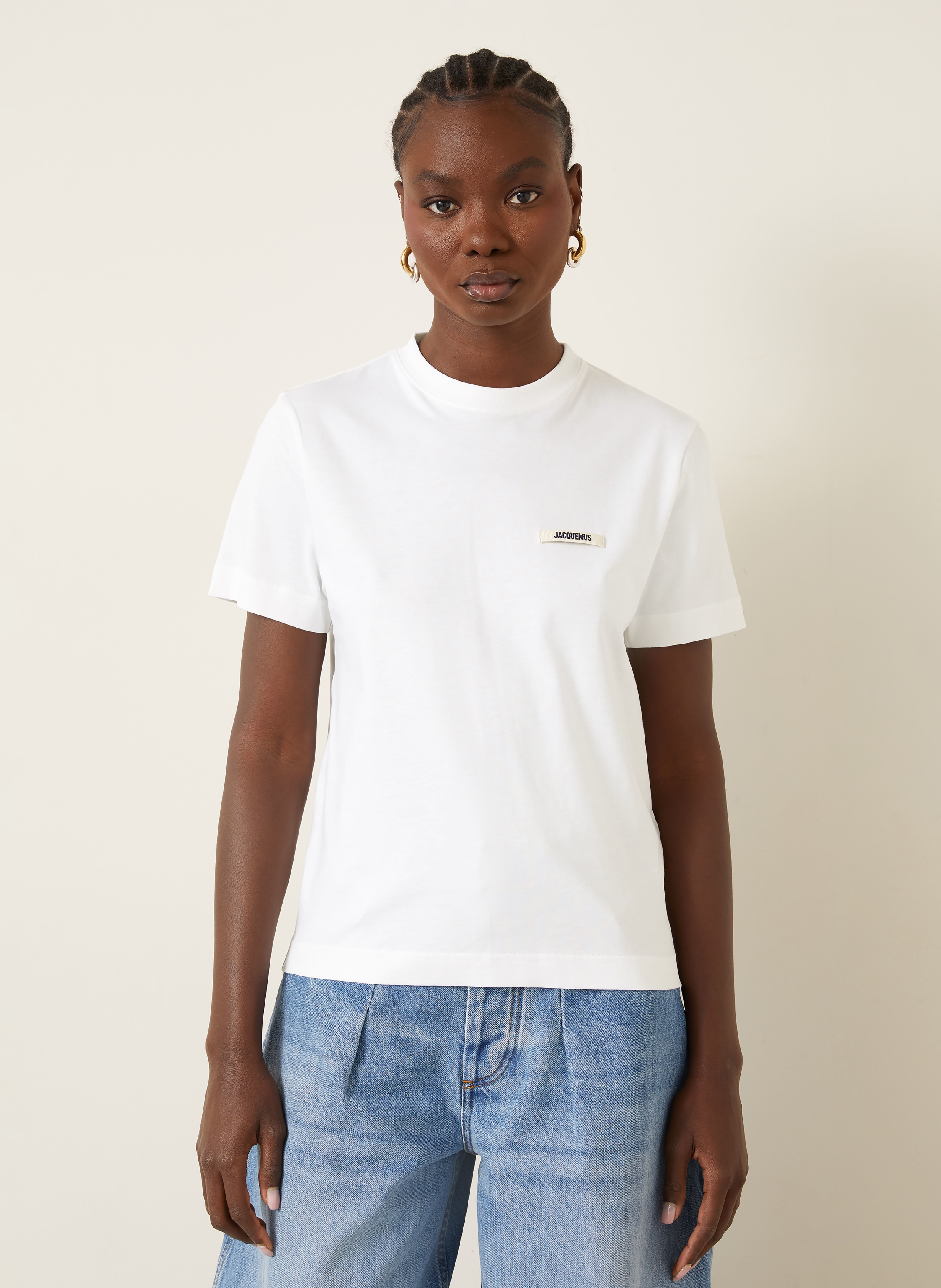 Thumbnail - Jacquemus T-Shirt Le T-Shirt Gros Grain weiss