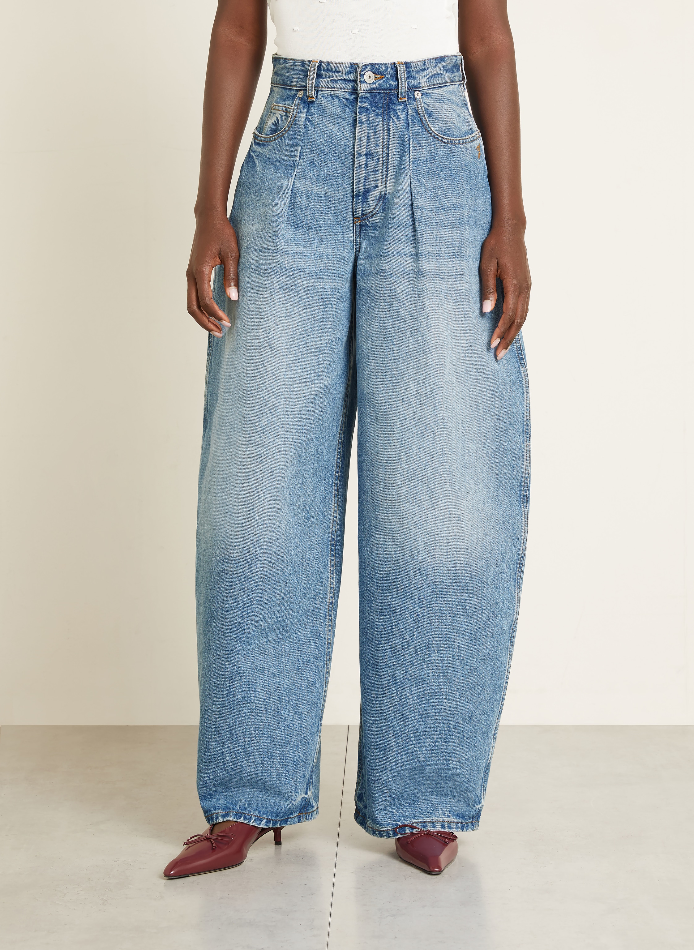 Thumbnail - Jacquemus Barrel Jeans Le De-Nîmes Ovalo blau
