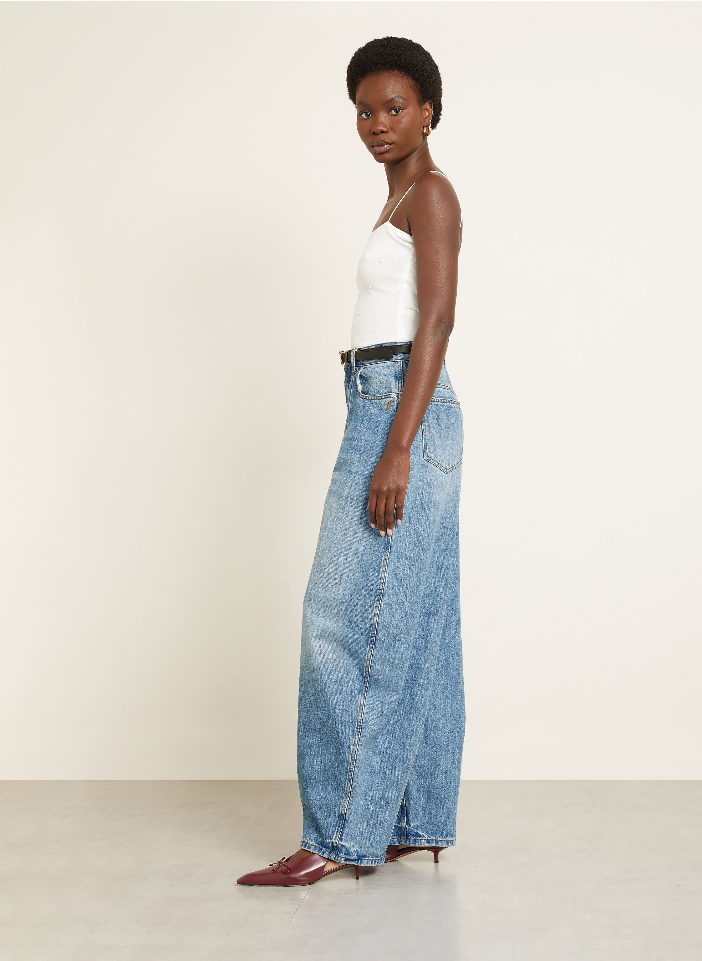 Thumbnail - Jacquemus Barrel Jeans Le De-Nîmes Ovalo blau