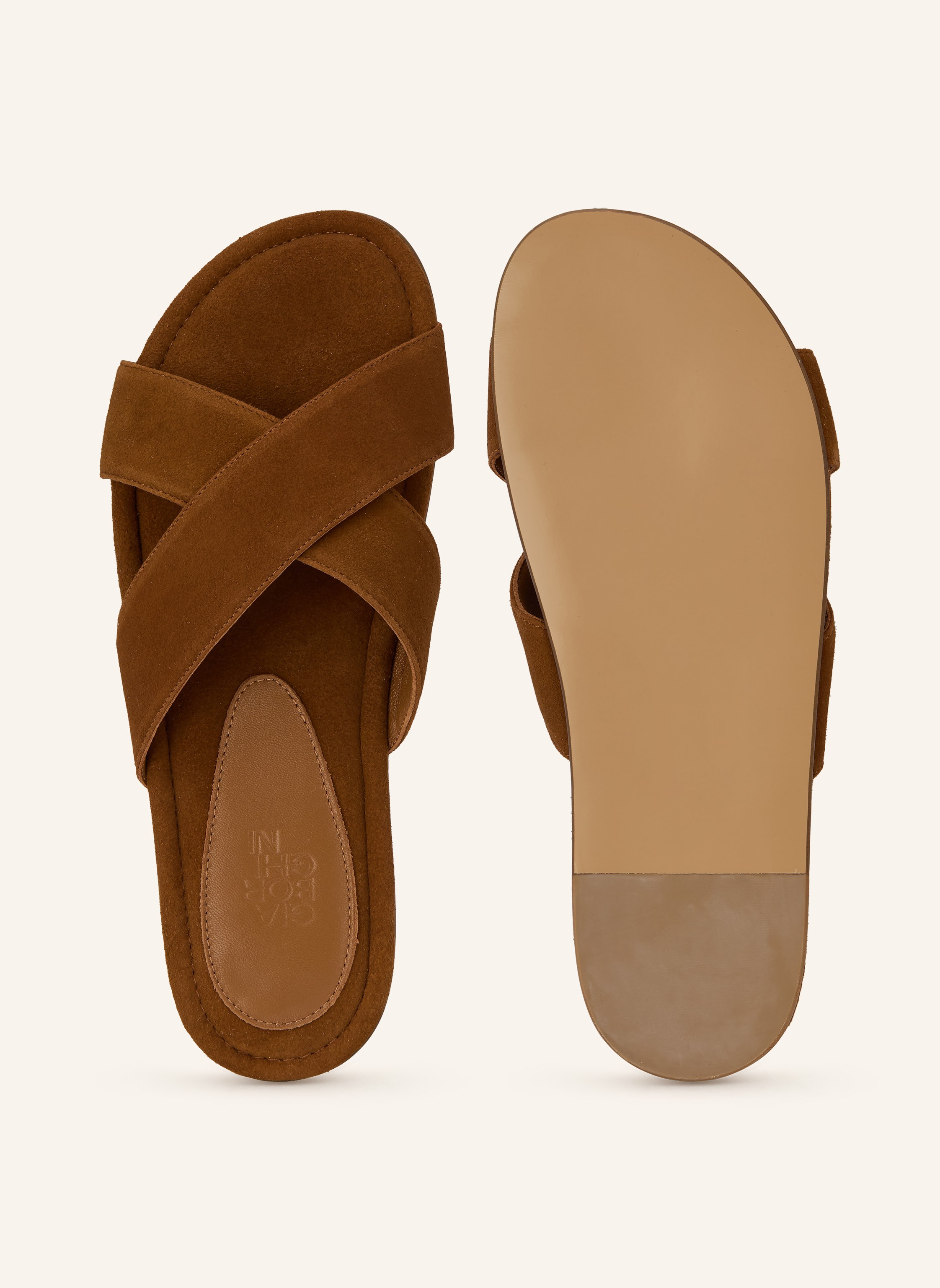 Thumbnail - Gia Borghini Pantoletten Hina braun