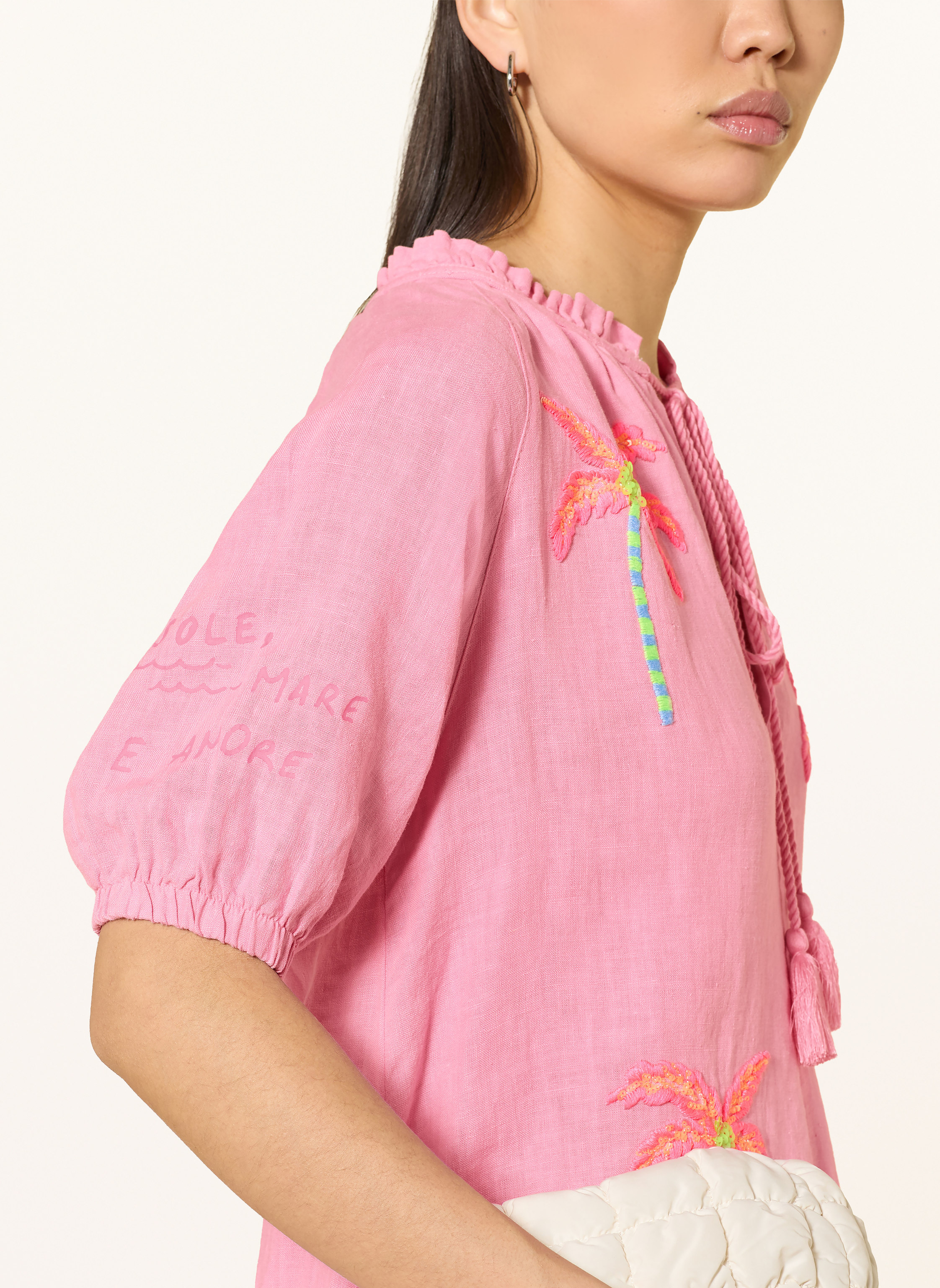 Thumbnail - Grace Leinenkleid Mit Pailletten pink