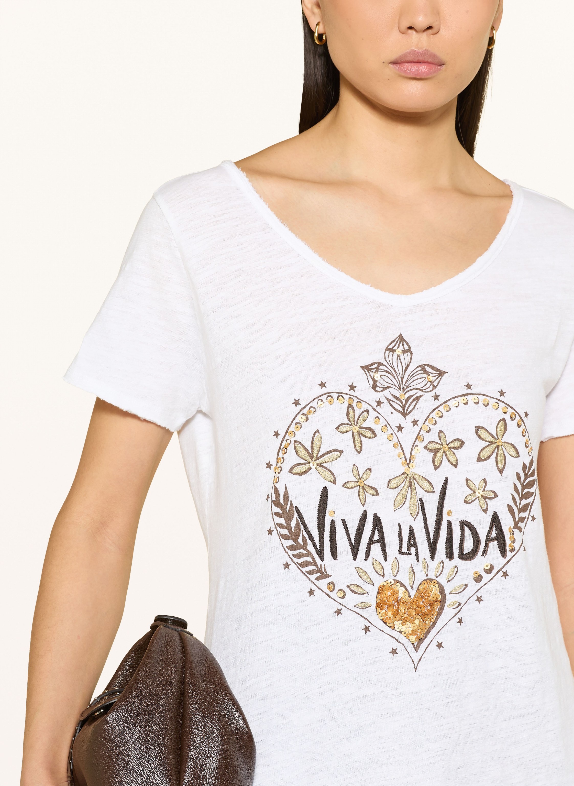 Thumbnail - Grace T-Shirt Mit Pailletten weiss