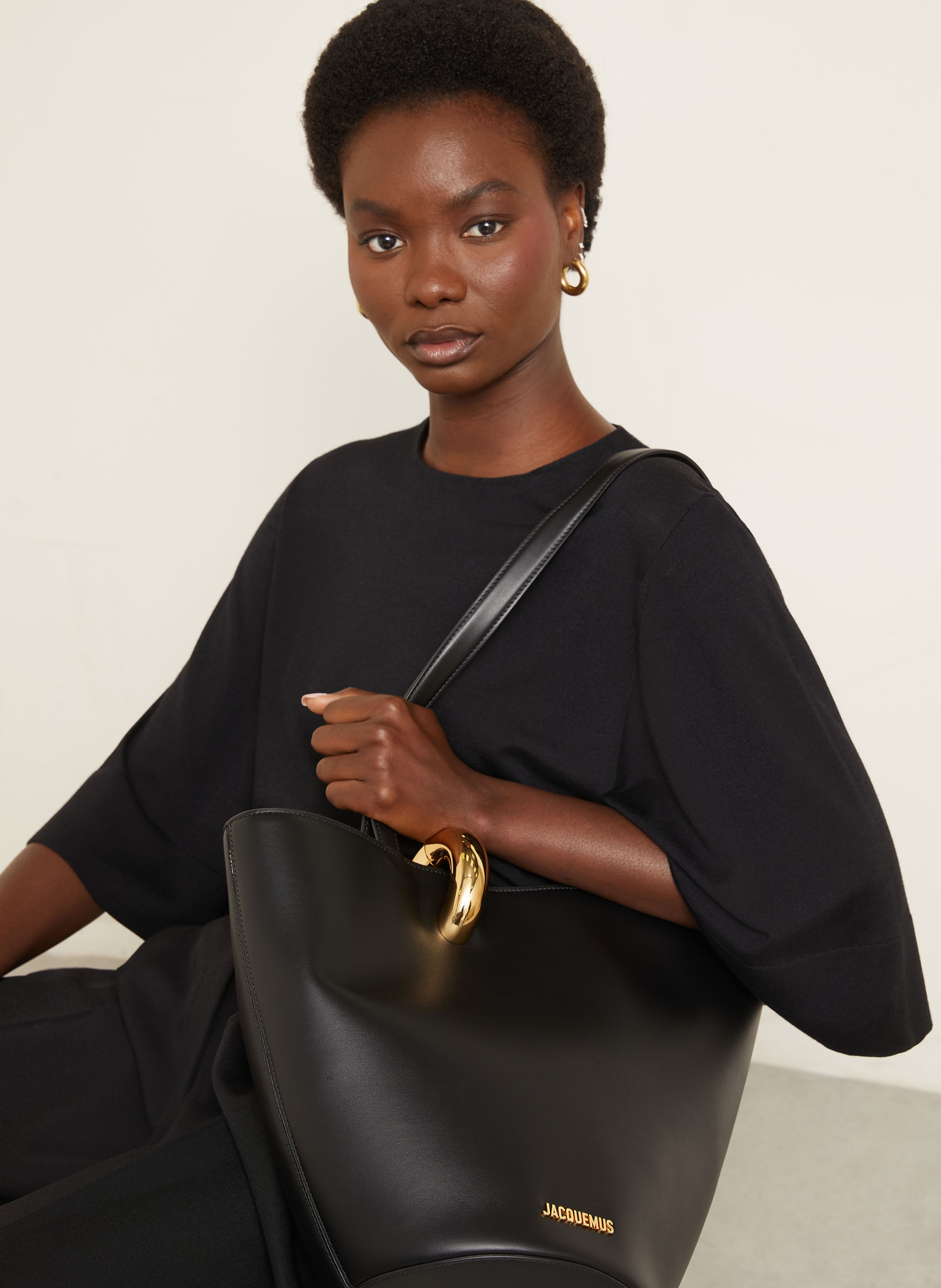 Thumbnail - Jacquemus Shopper Le Bambola Medium schwarz