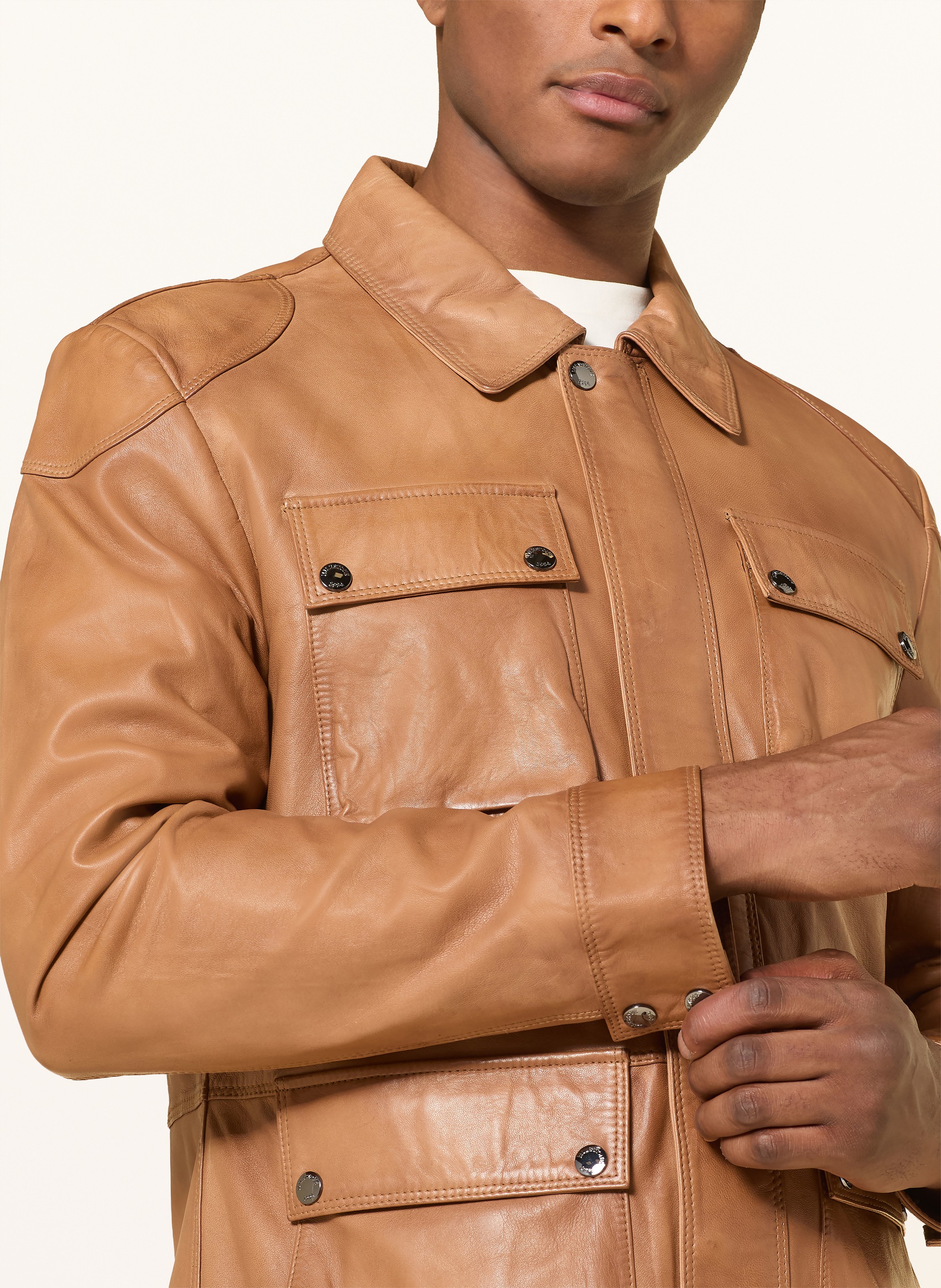 Thumbnail - Milestone Lederjacke Msalexis braun