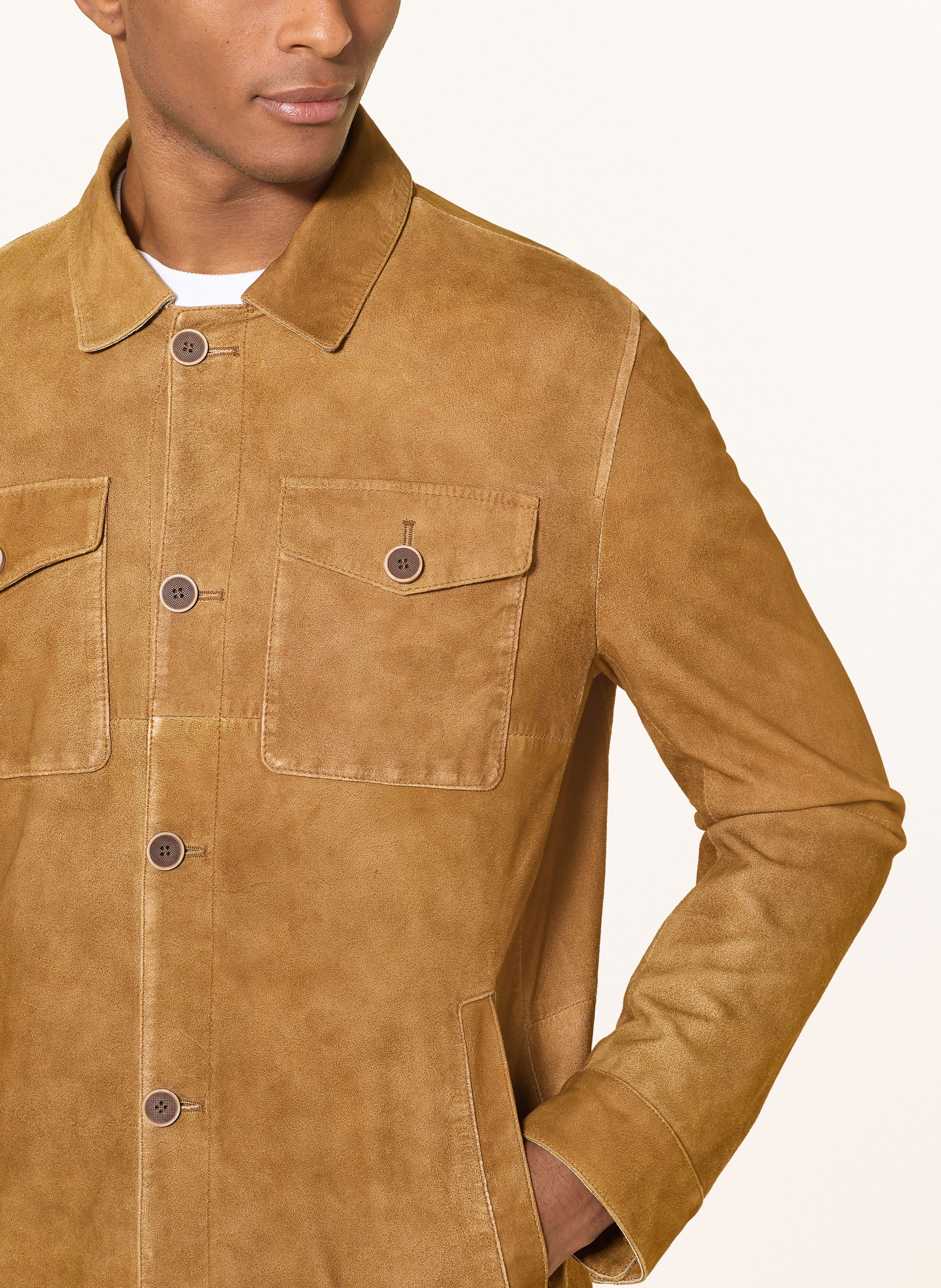 Thumbnail - Milestone Lederjacke Msbianco beige