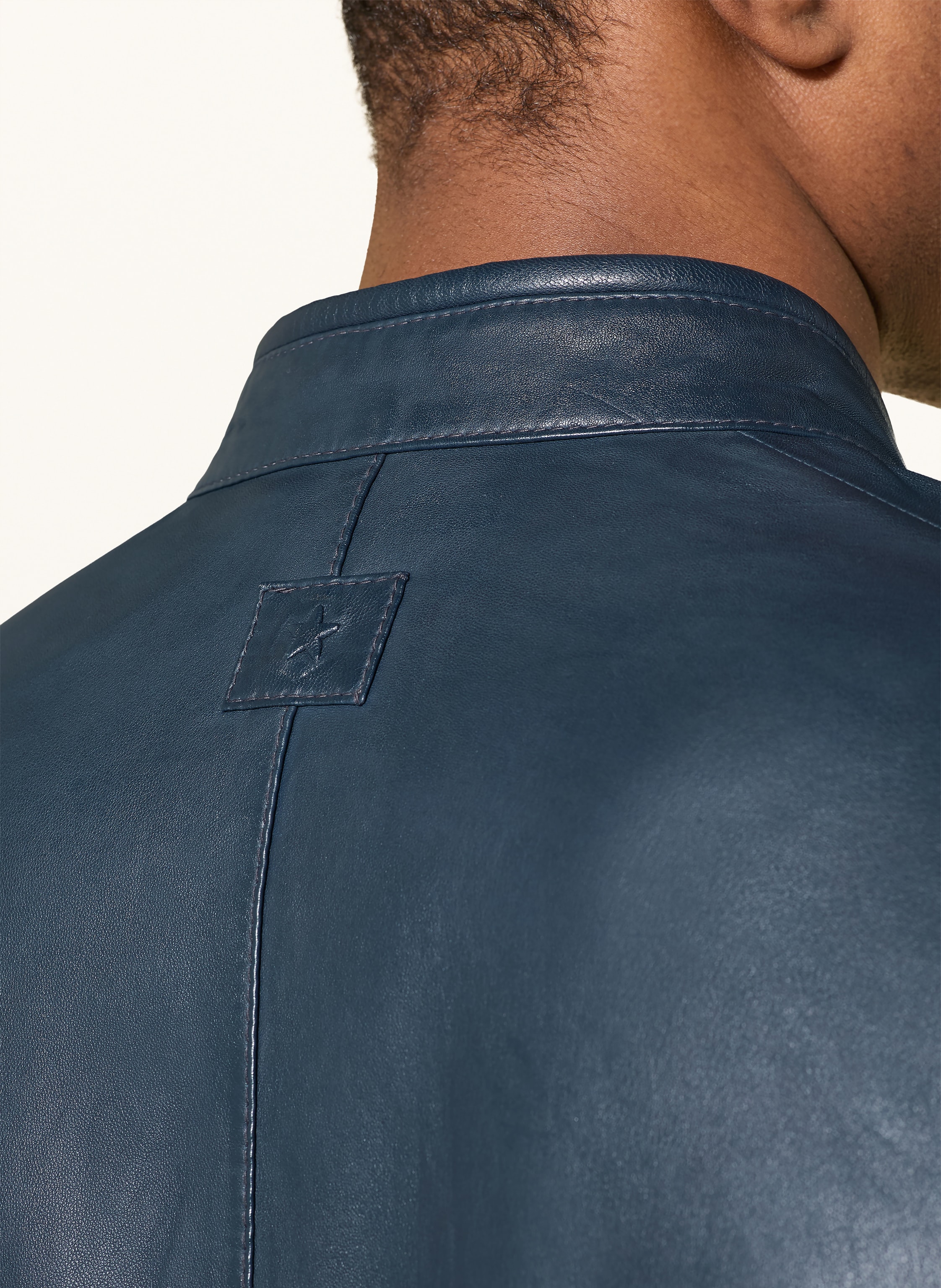 Thumbnail - Milestone Lederjacke Mslambert blau